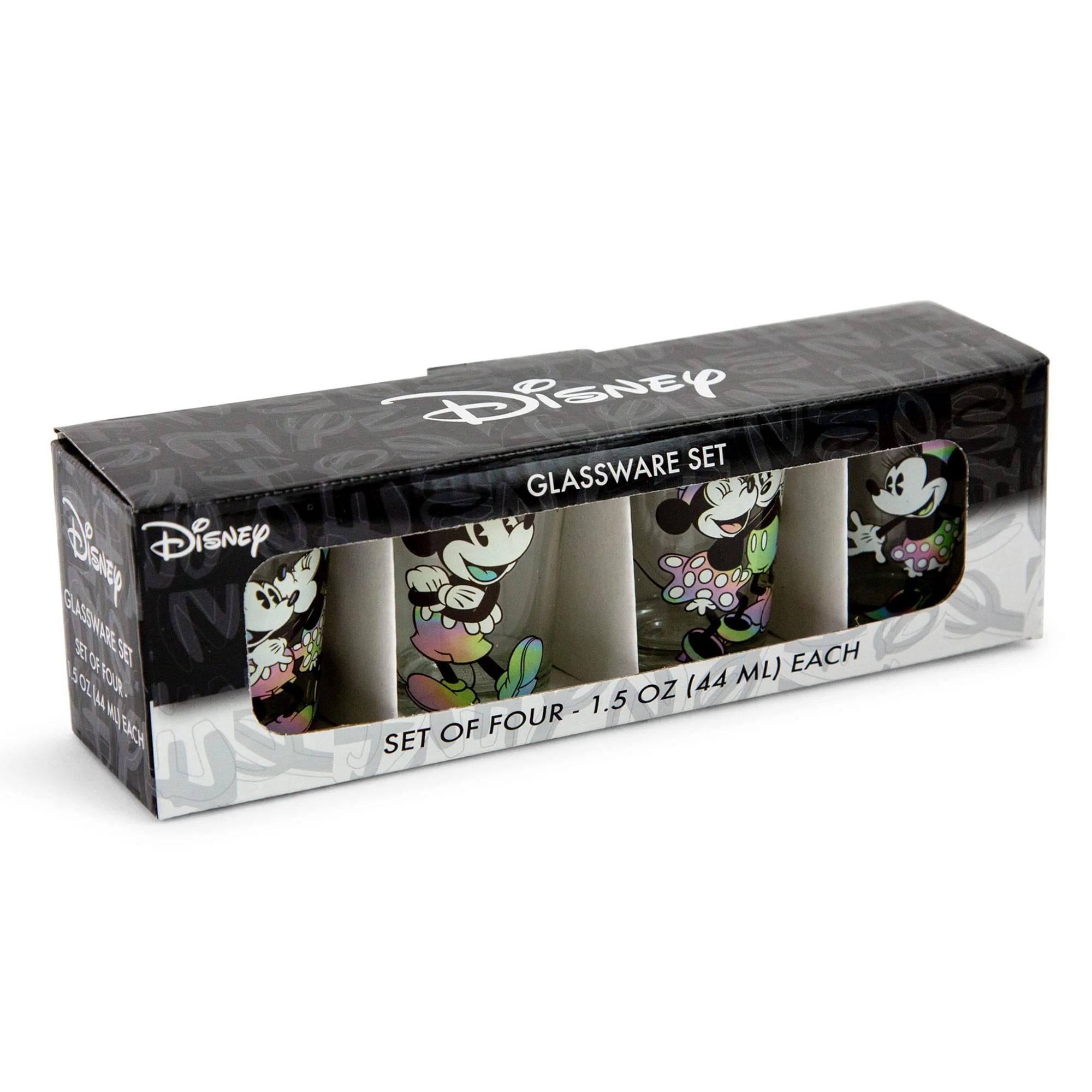 Disney Mickey and Minnie Mouse Rainbow 2-Ounce Mini Shot Glasses | Set of 4 - Image 2