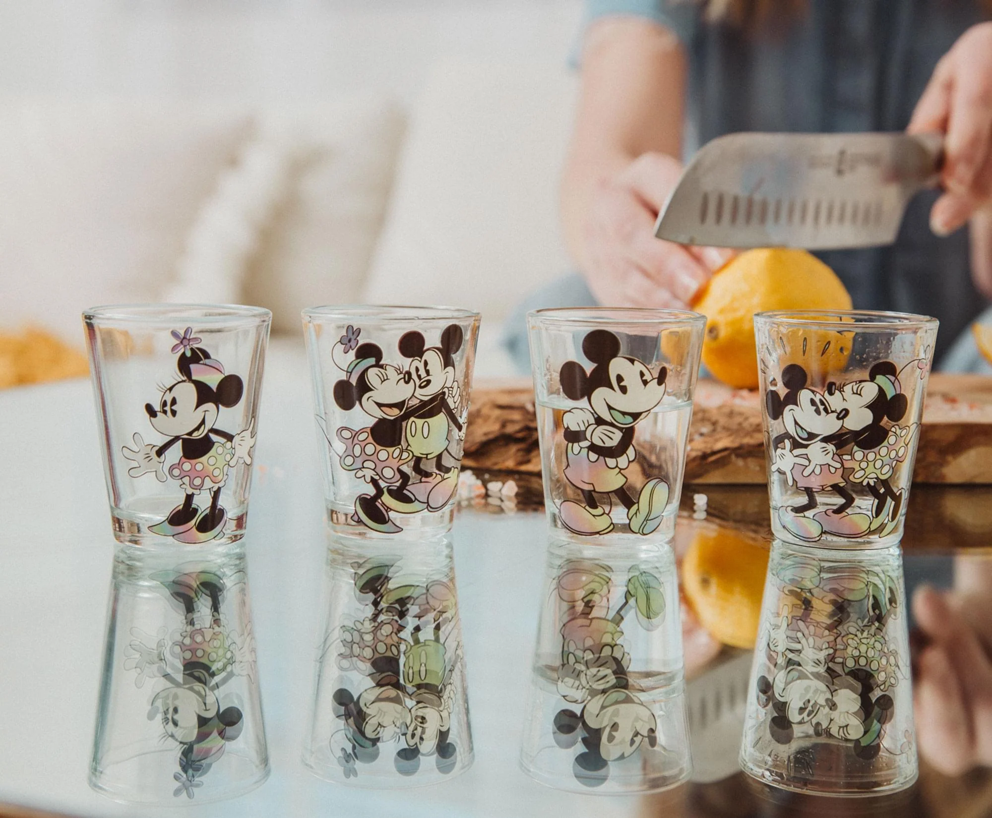 Disney Mickey and Minnie Mouse Rainbow 2-Ounce Mini Shot Glasses | Set of 4 - Image 3