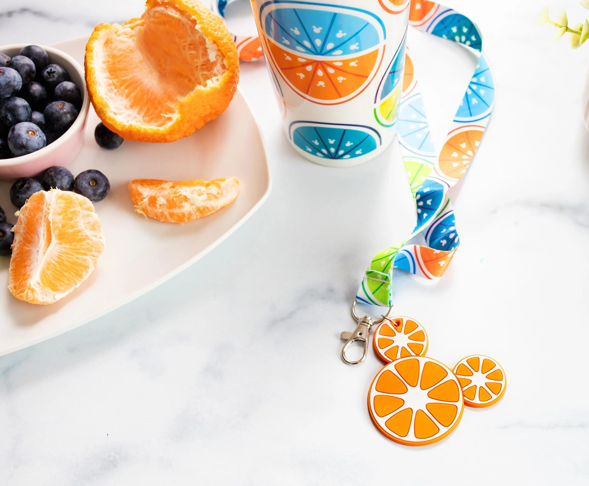 Disney Mickey Mouse Fruit Lanyard With Orange Charm - Image 9