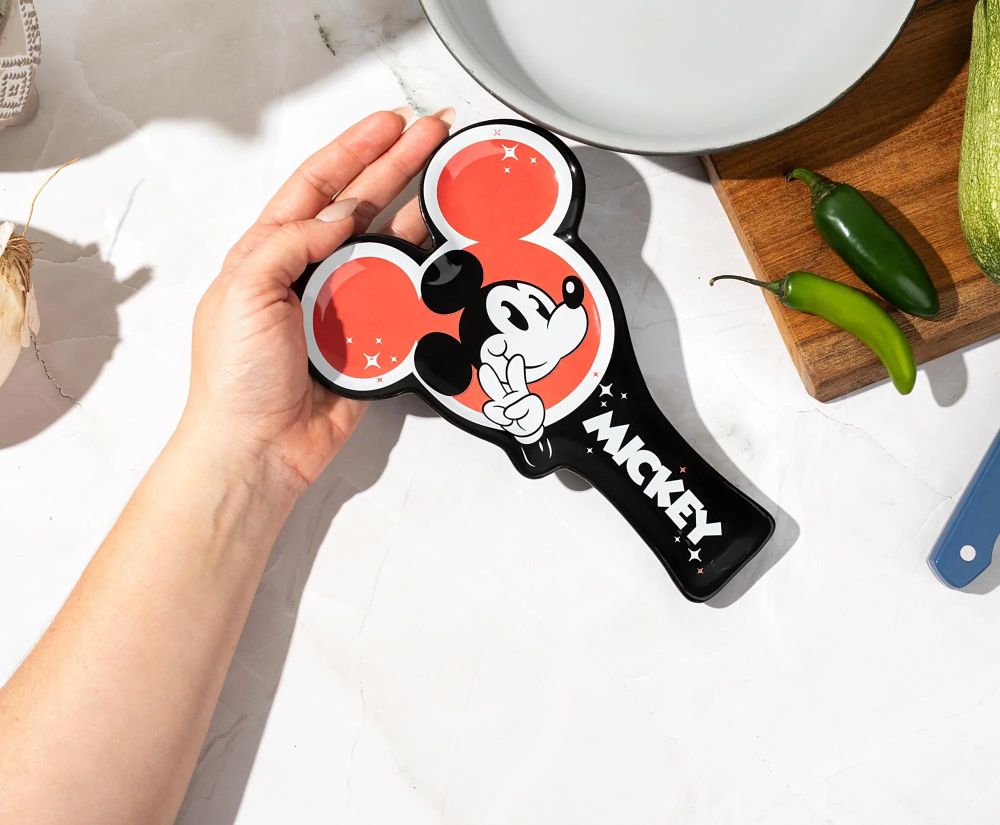 Disney Mickey Mouse Happy Face Sculpted Ceramic Spoon Rest - Image 4