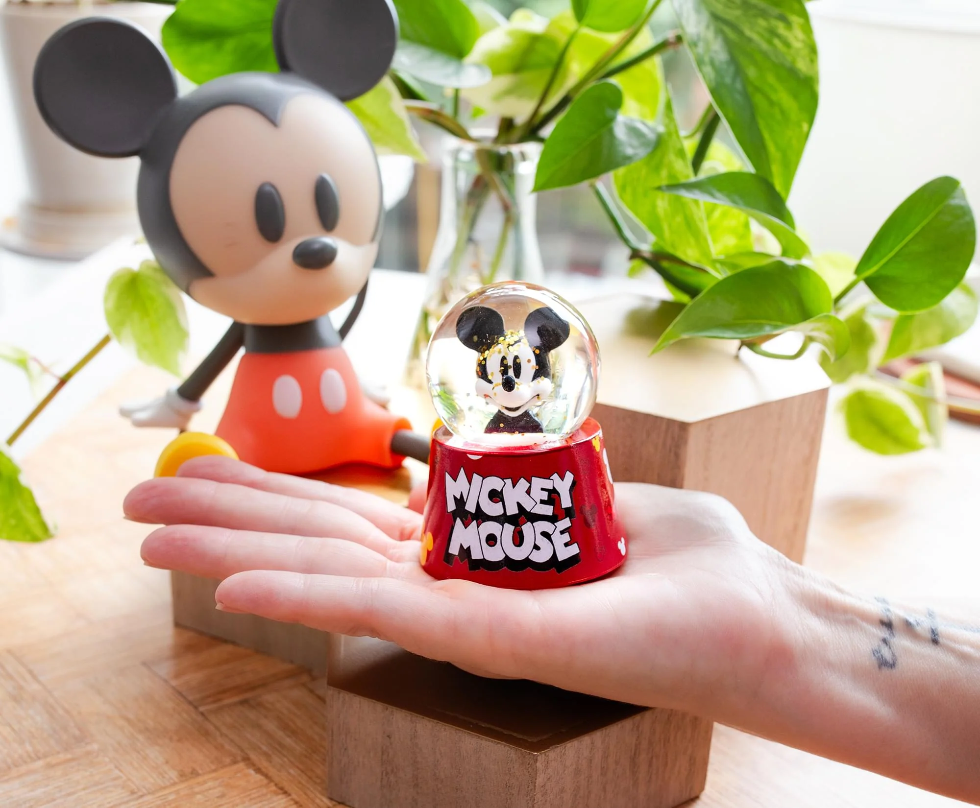 Disney Mickey Mouse Light-Up Mini Snow Globe | 2.75 Inches Tall - Image 4
