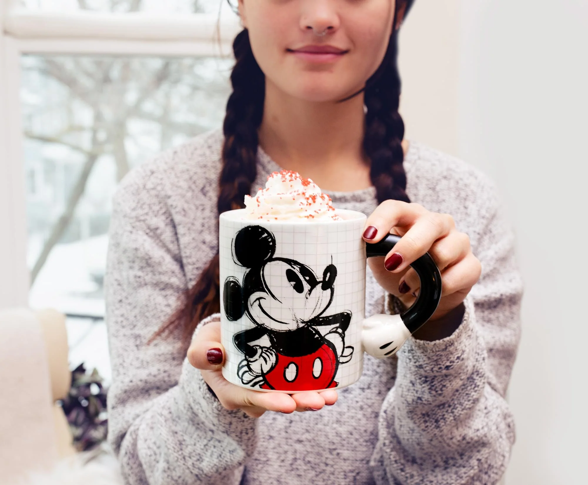 Disney Mickey Mouse Sculpted Handle Ceramic Mug | Holds 20 Ounces - Image 8