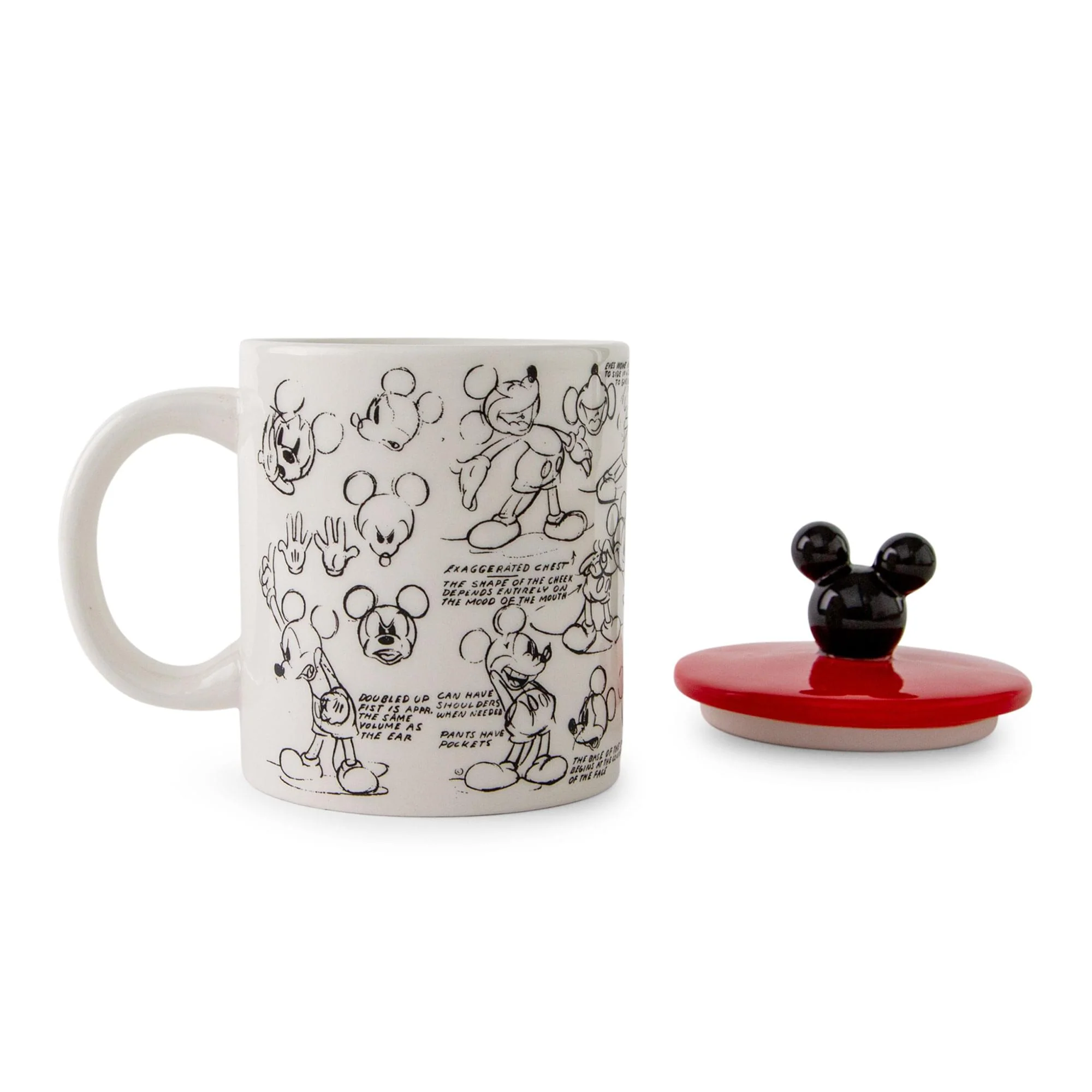 Disney Mickey Mouse Sketchbook Ceramic Mug With Lid | Holds 18 Ounces - Image 2