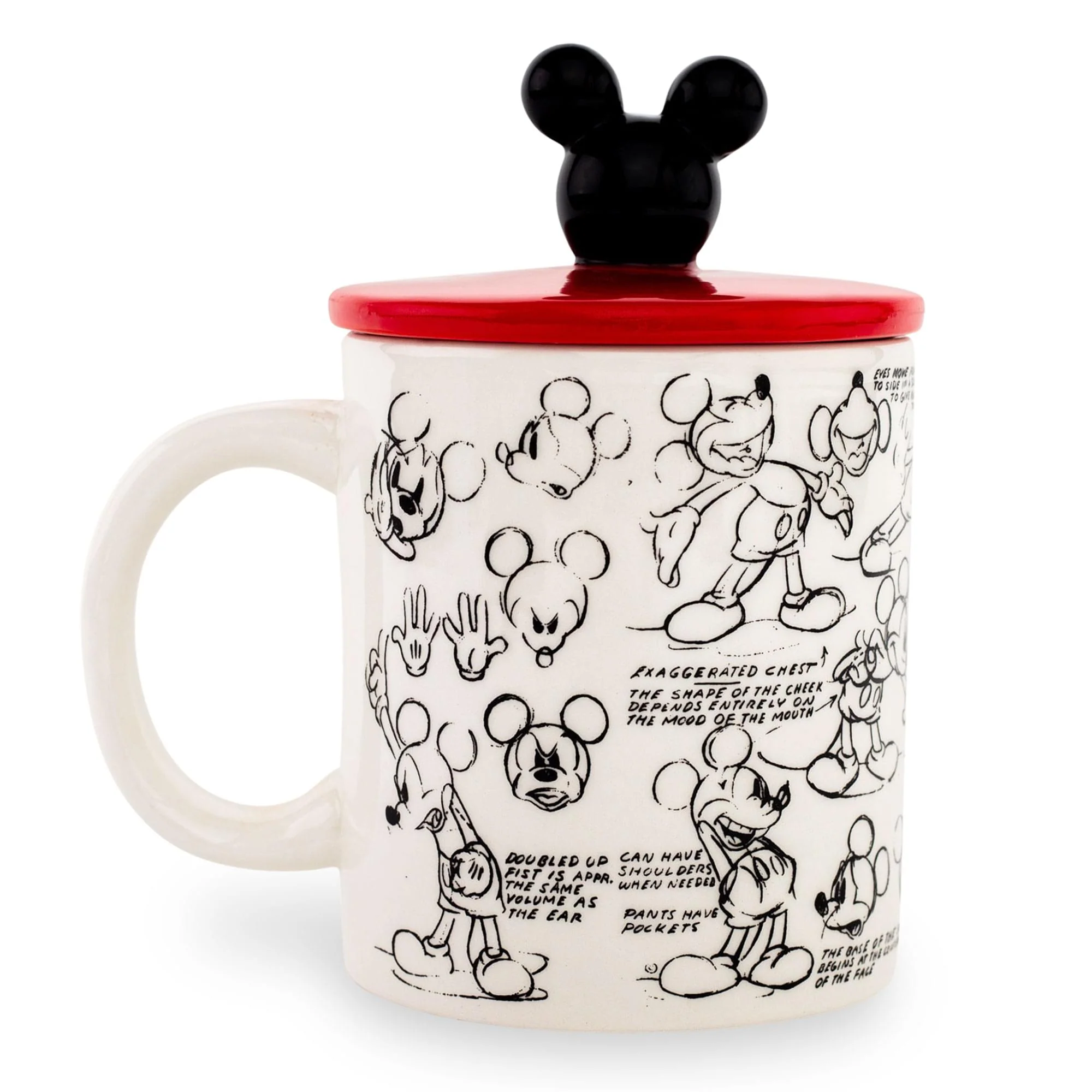 Disney Mickey Mouse Sketchbook Ceramic Mug With Lid | Holds 18 Ounces - Image 3