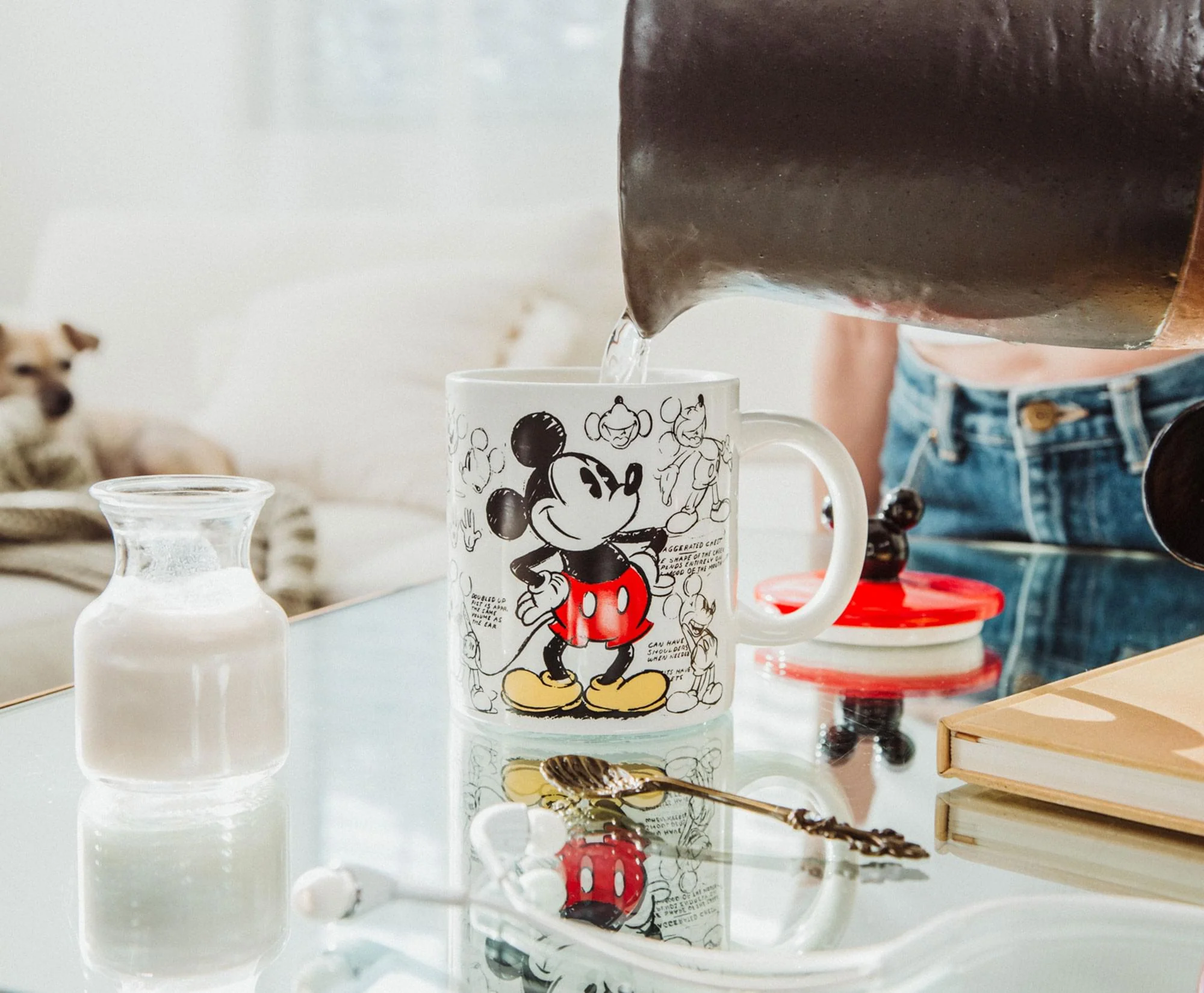 Disney Mickey Mouse Sketchbook Ceramic Mug With Lid | Holds 18 Ounces - Image 5