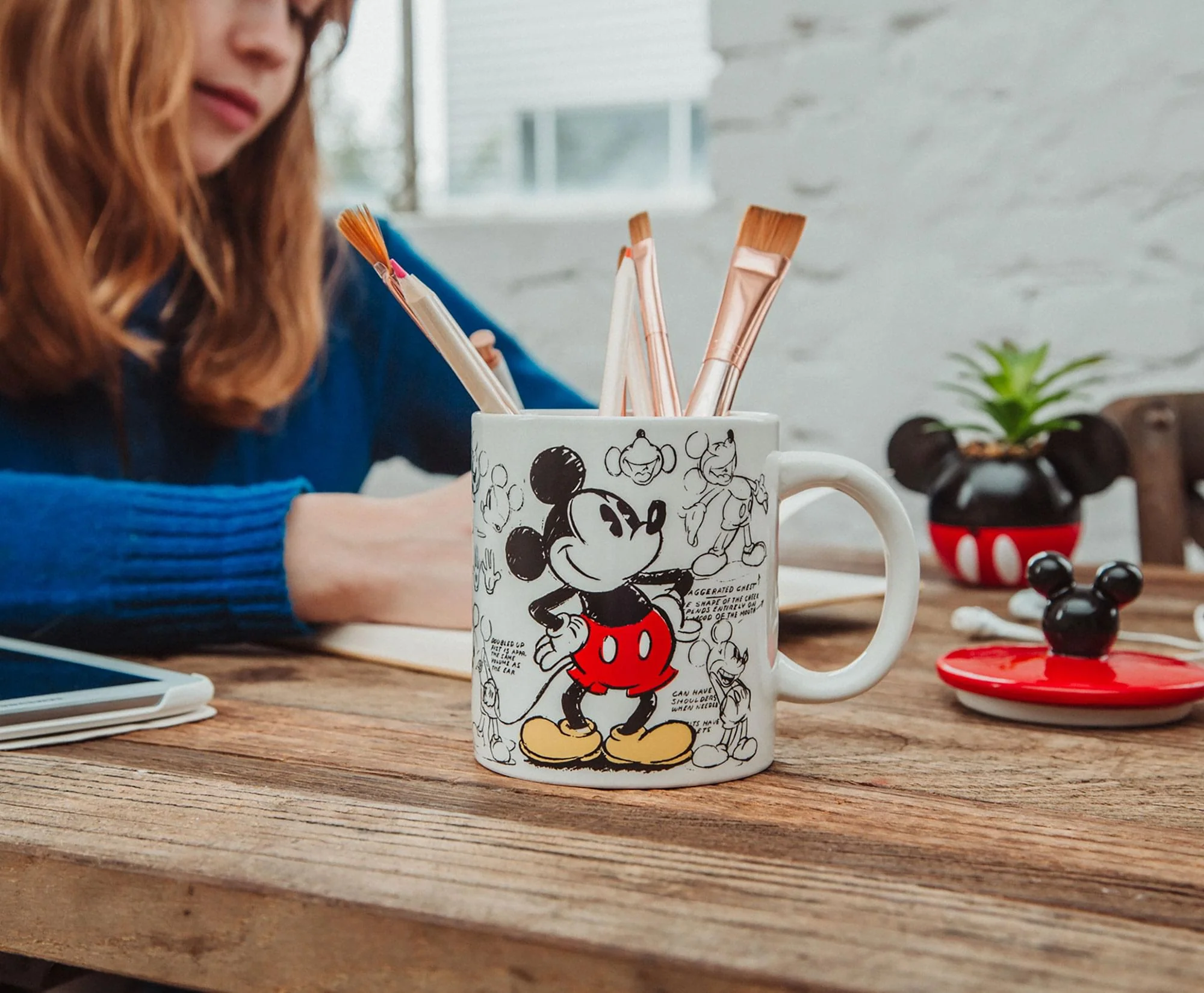 Disney Mickey Mouse Sketchbook Ceramic Mug With Lid | Holds 18 Ounces - Image 8