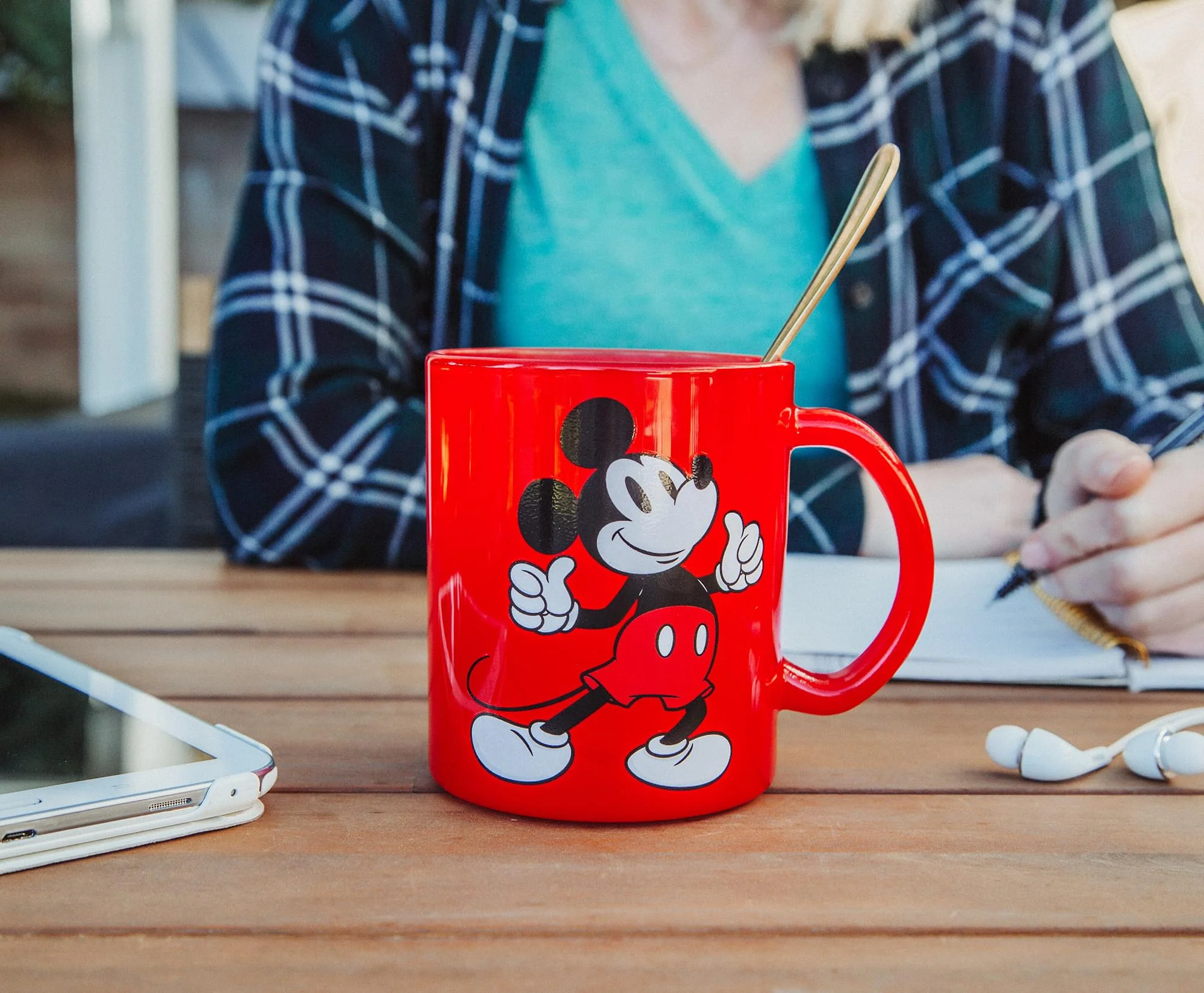 Disney Mickey Mouse Thumbs-Up Glass Coffee Mug | Holds 18 Ounces - Image 8