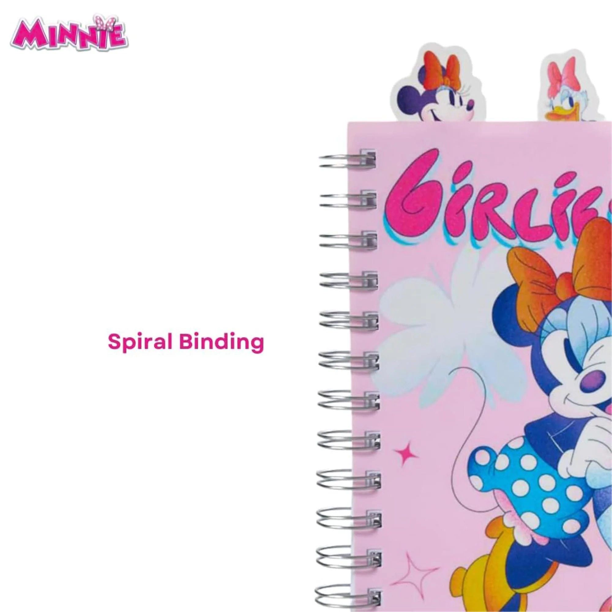 Disney Minnie Mouse and Daisy Duck "Girlies Just Get It" 4 Tab Spiral Journal - Image 7