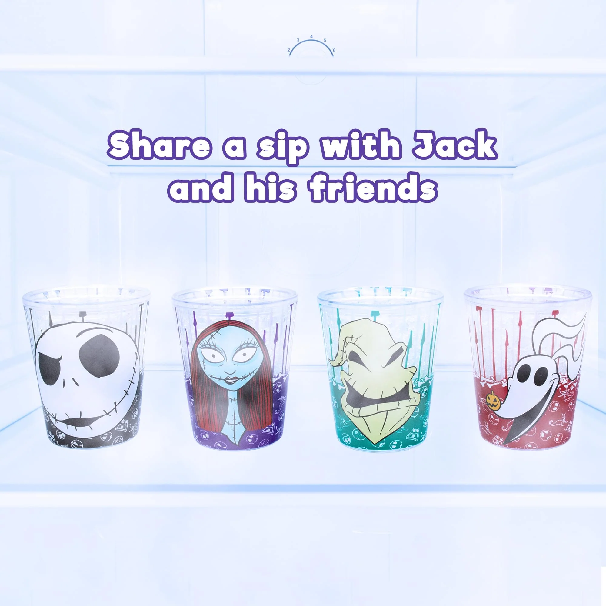 Disney Nightmare Before Christmas Faces 1.5-Ounce Freeze Gel Mini Cups | Set of 4 - Image 3