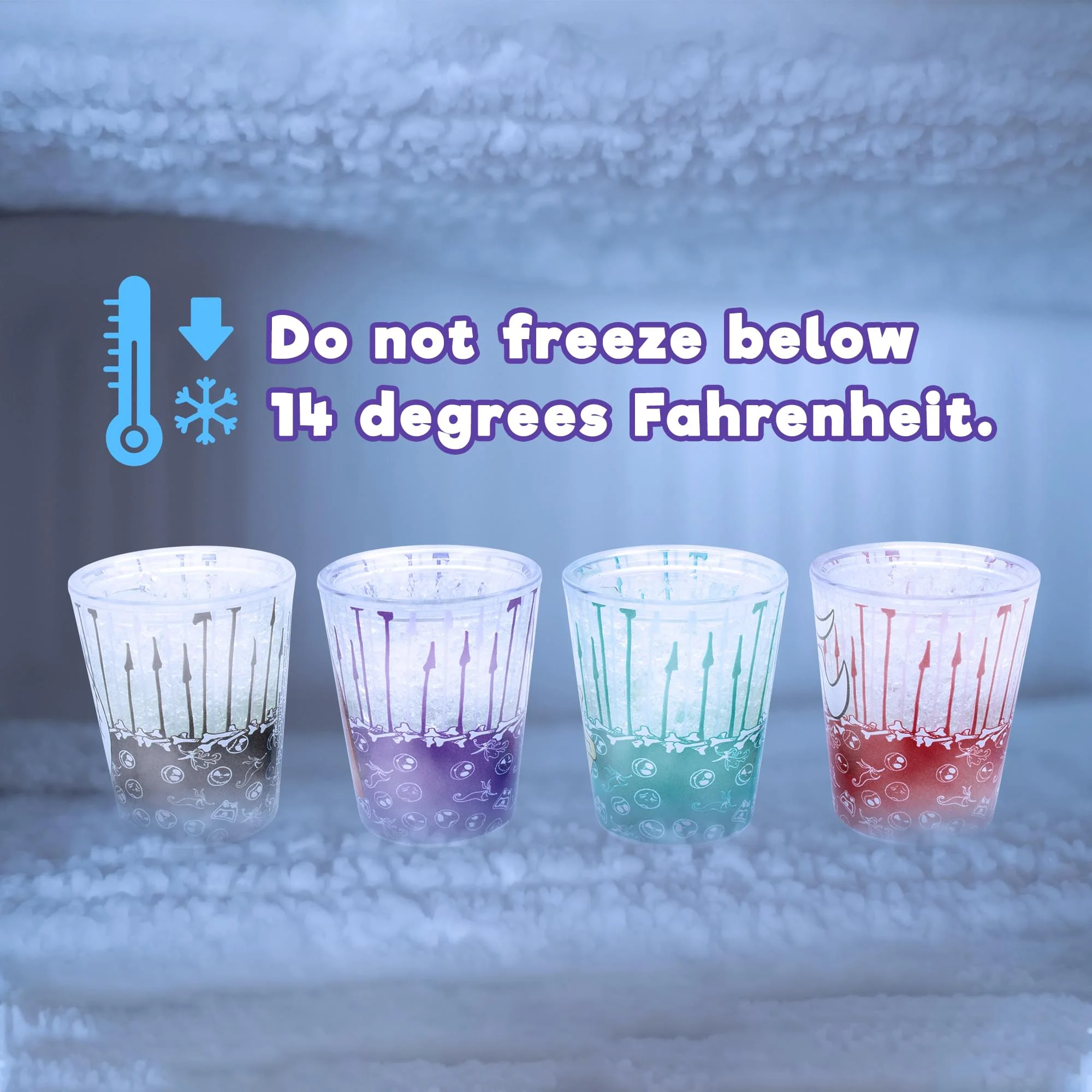 Disney Nightmare Before Christmas Faces 1.5-Ounce Freeze Gel Mini Cups | Set of 4 - Image 6