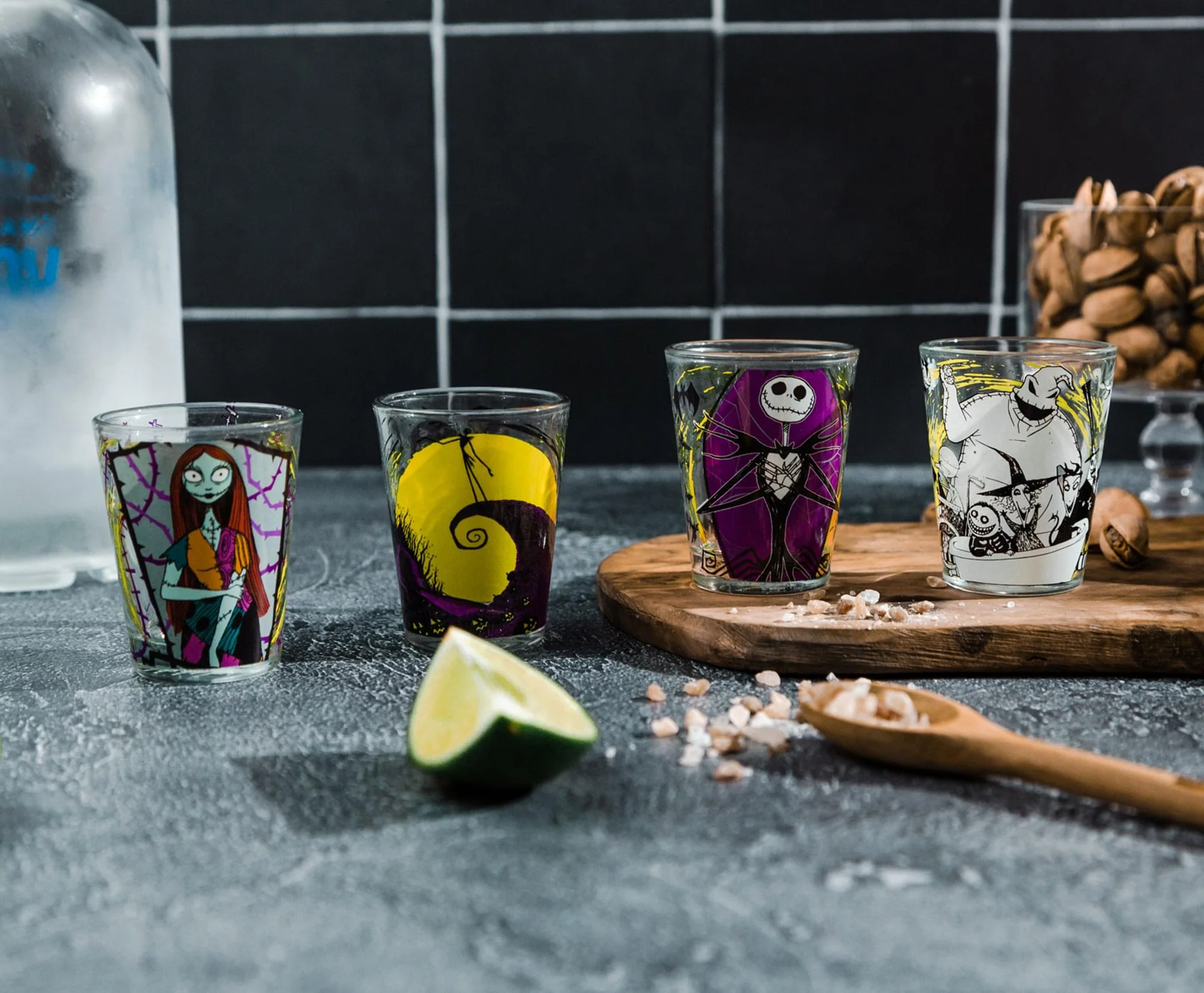 Disney Nightmare Before Christmas Halloween Town Mini Shot Glasses | Set of 4 - Image 3