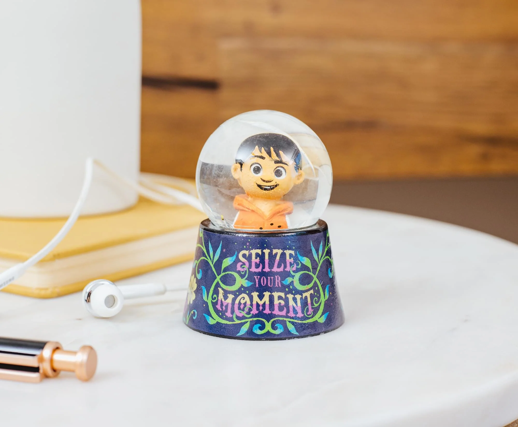 Disney Pixar Coco "Seize Your Moment" Mini Light-Up Snow Globe | 3 Inches Tall - Image 9