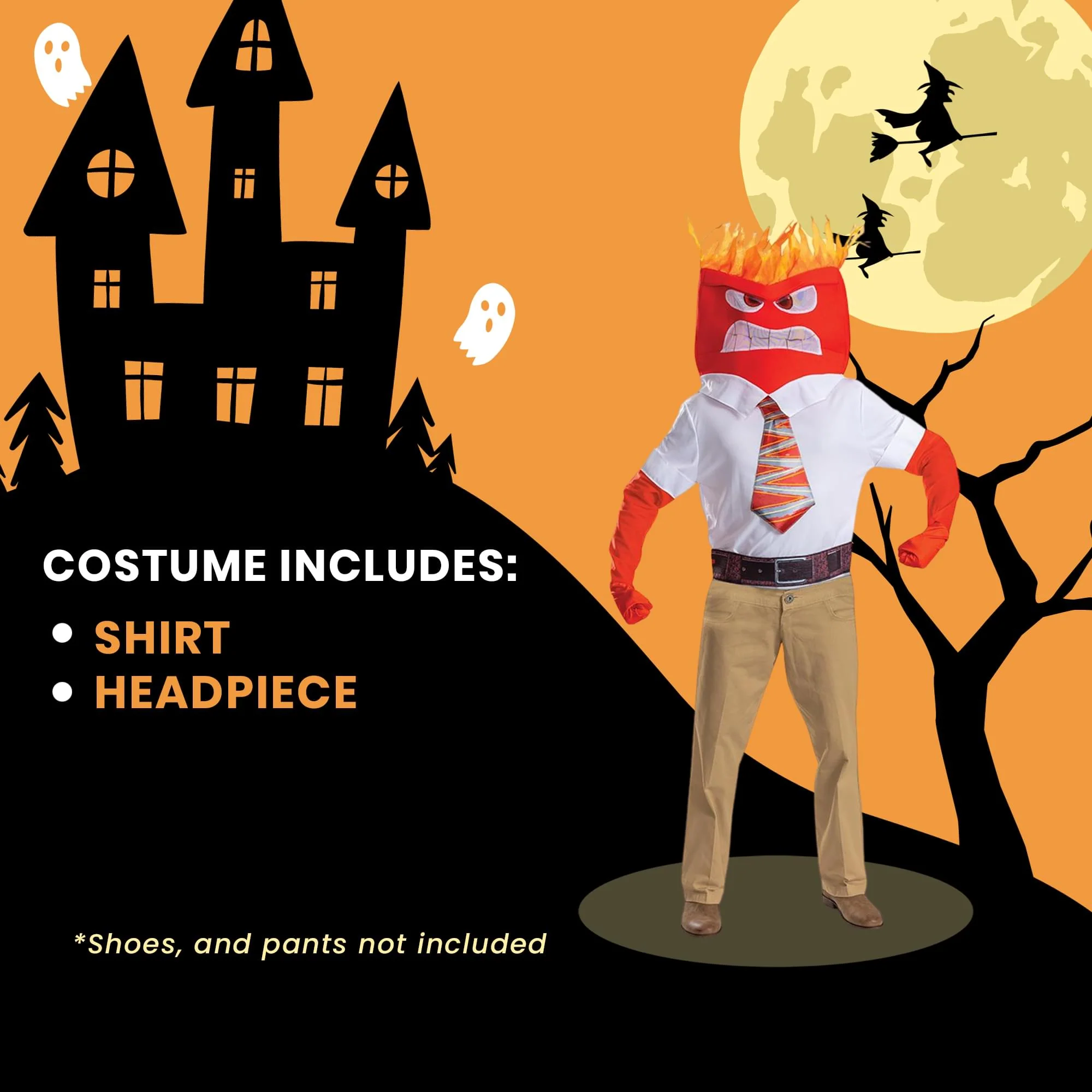 Disney Pixar Inside Out Anger Adult Costume - Image 5