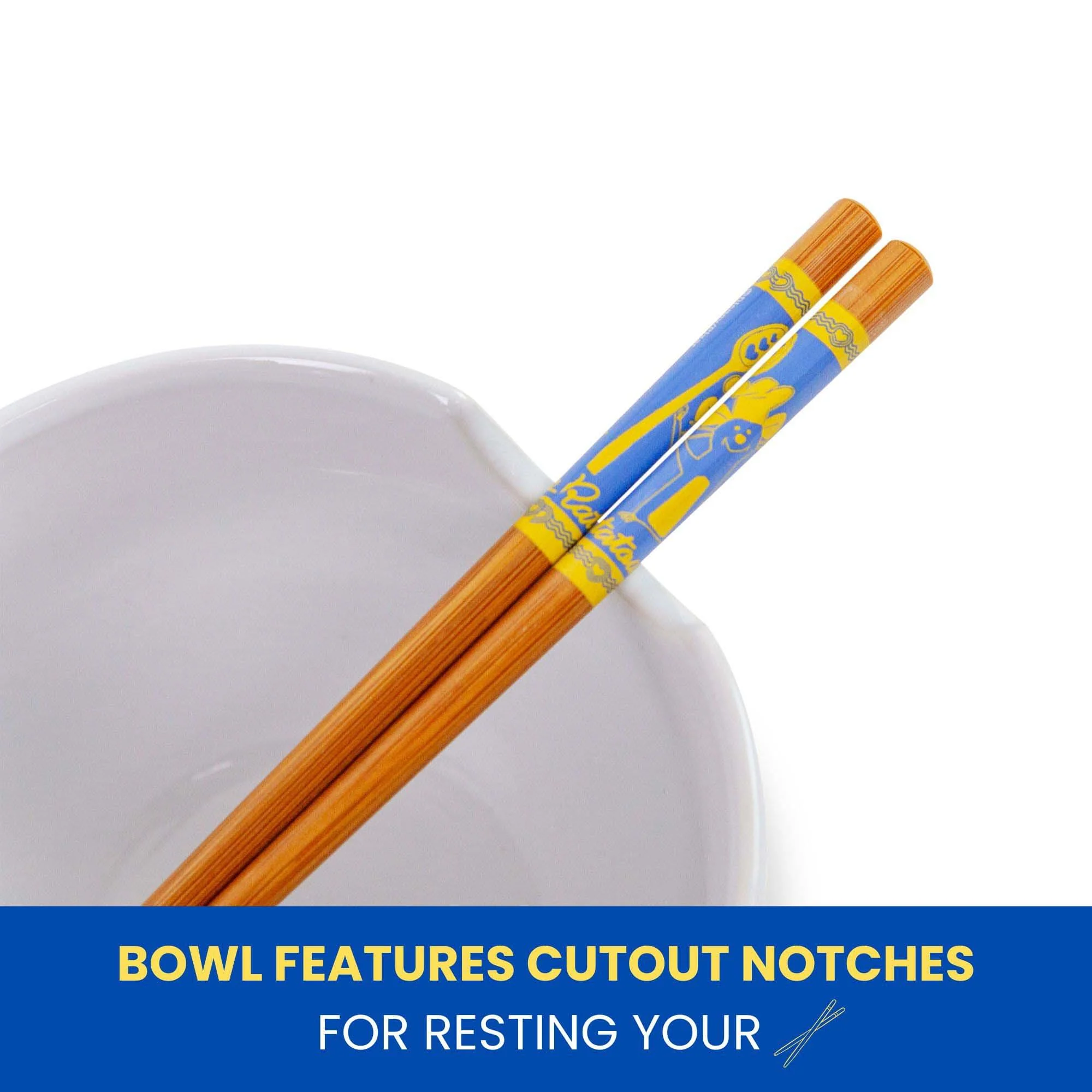Disney Pixar Ratatouille 20-Ounce Ceramic Ramen Bowl and Chopstick Set - Image 8