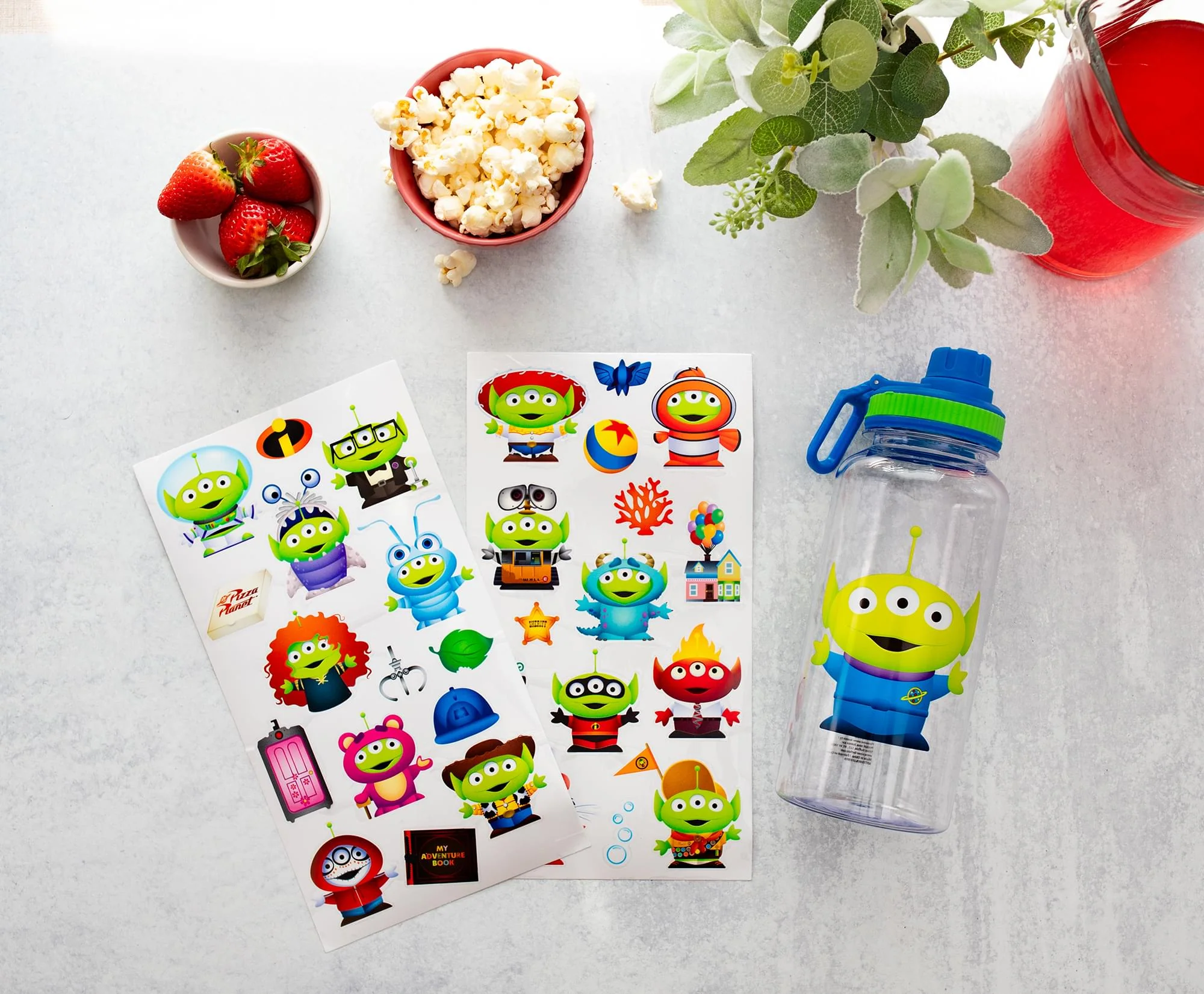Disney Pixar Toy Story Alien 32-Ounce Twist Spout Water Bottle and Sticker Set - Image 3
