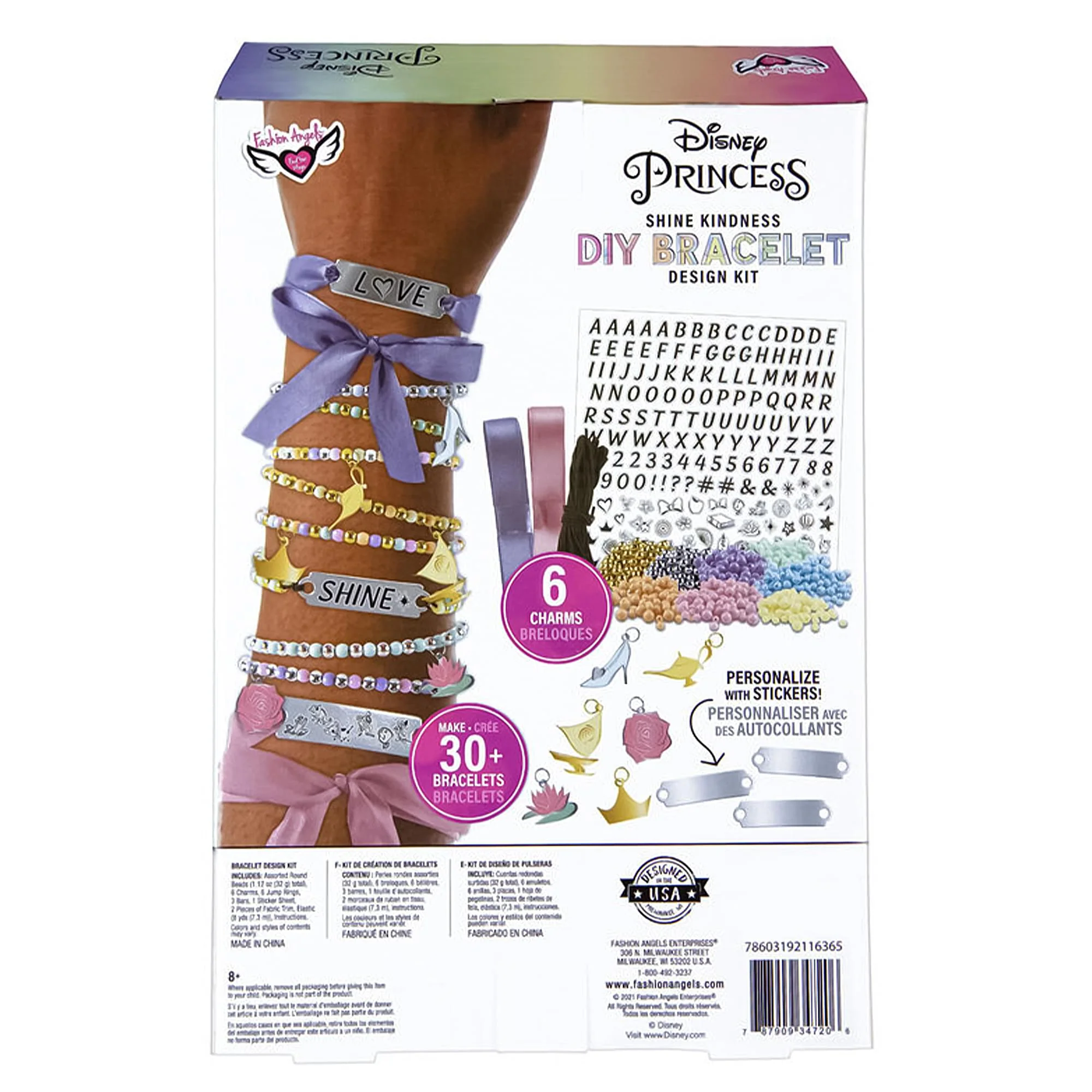 Disney Princess Fashion Angels DIY Bracelet Design Kit | 1000+ Beads - Image 6