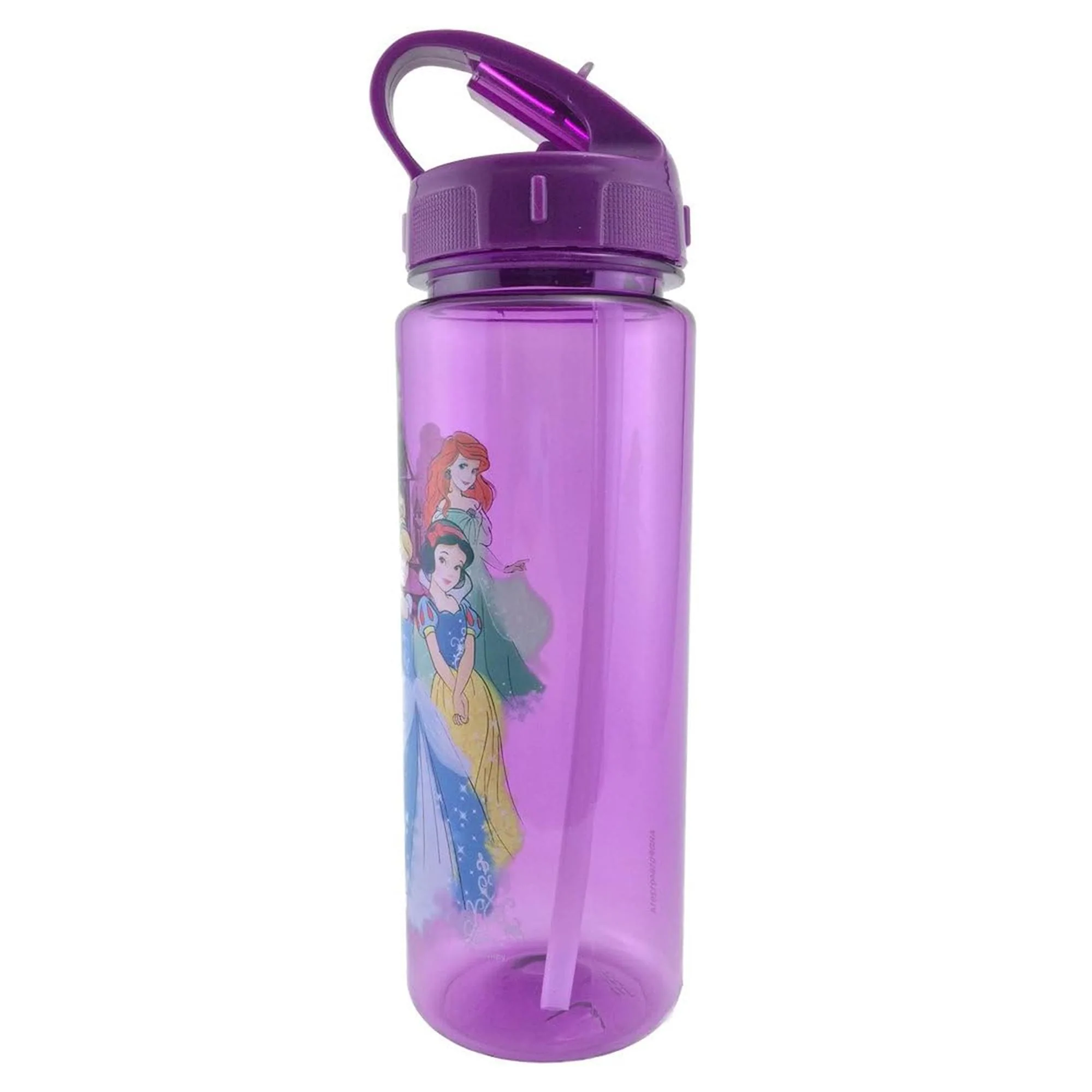 Disney Princesses 20oz Plastic Water Bottle with Flip Top Lid - Image 2