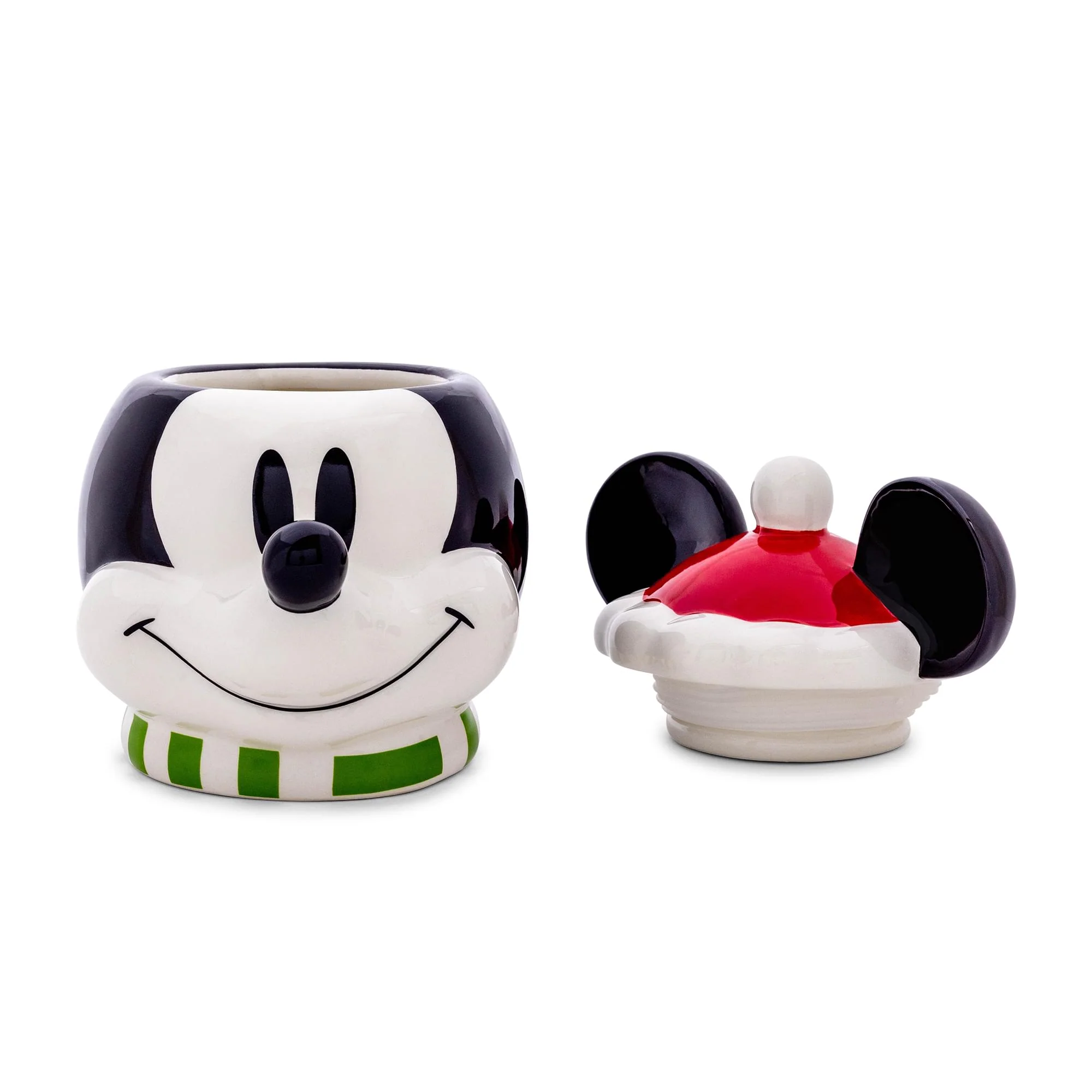 Disney Santa Mickey Mouse 6-inch Sculpted Ceramic Snack Jar - Image 5