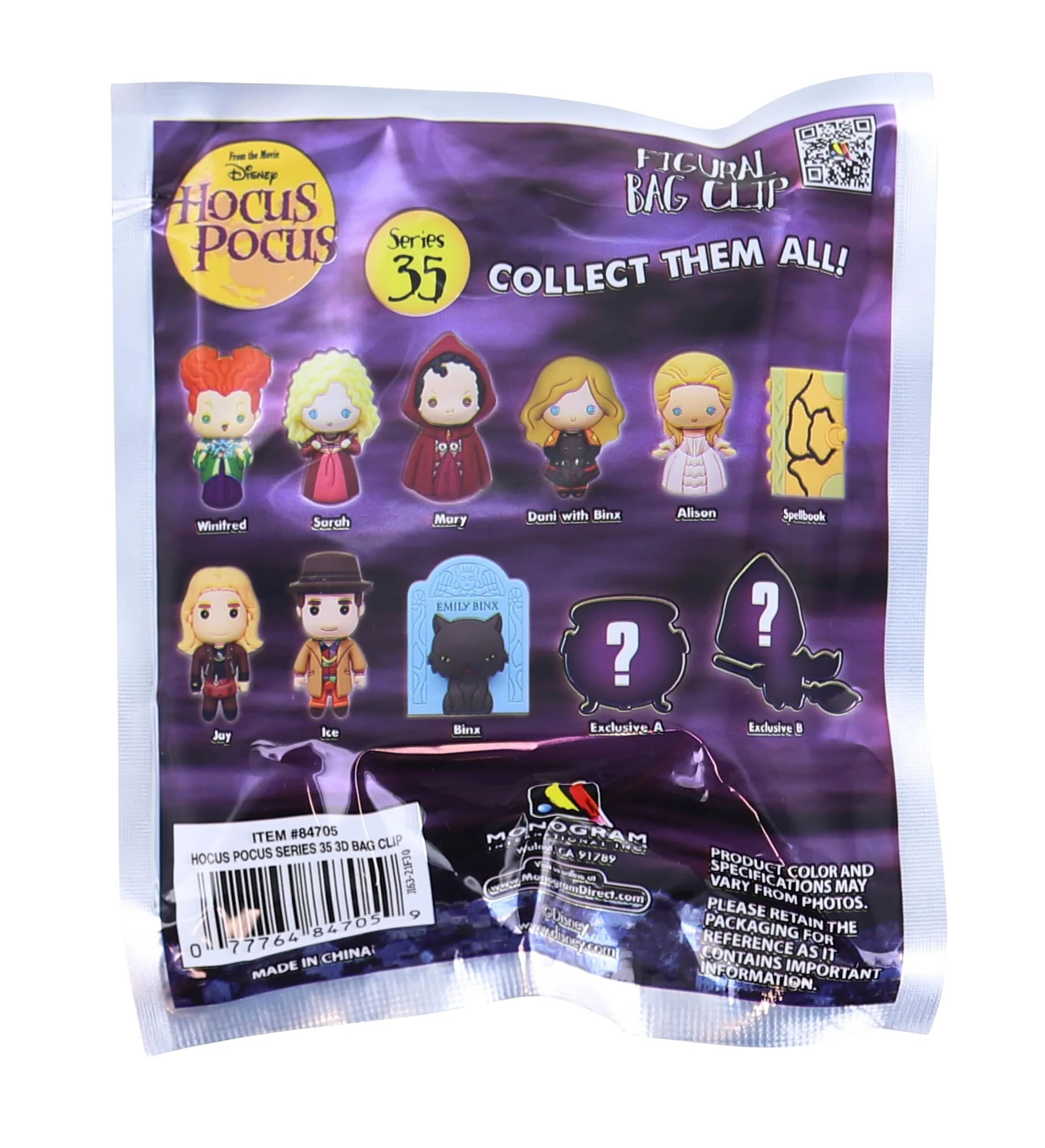 Disney Series 35 Hocus Pocus 3D Foam Bag Clip | One Random - Image 2