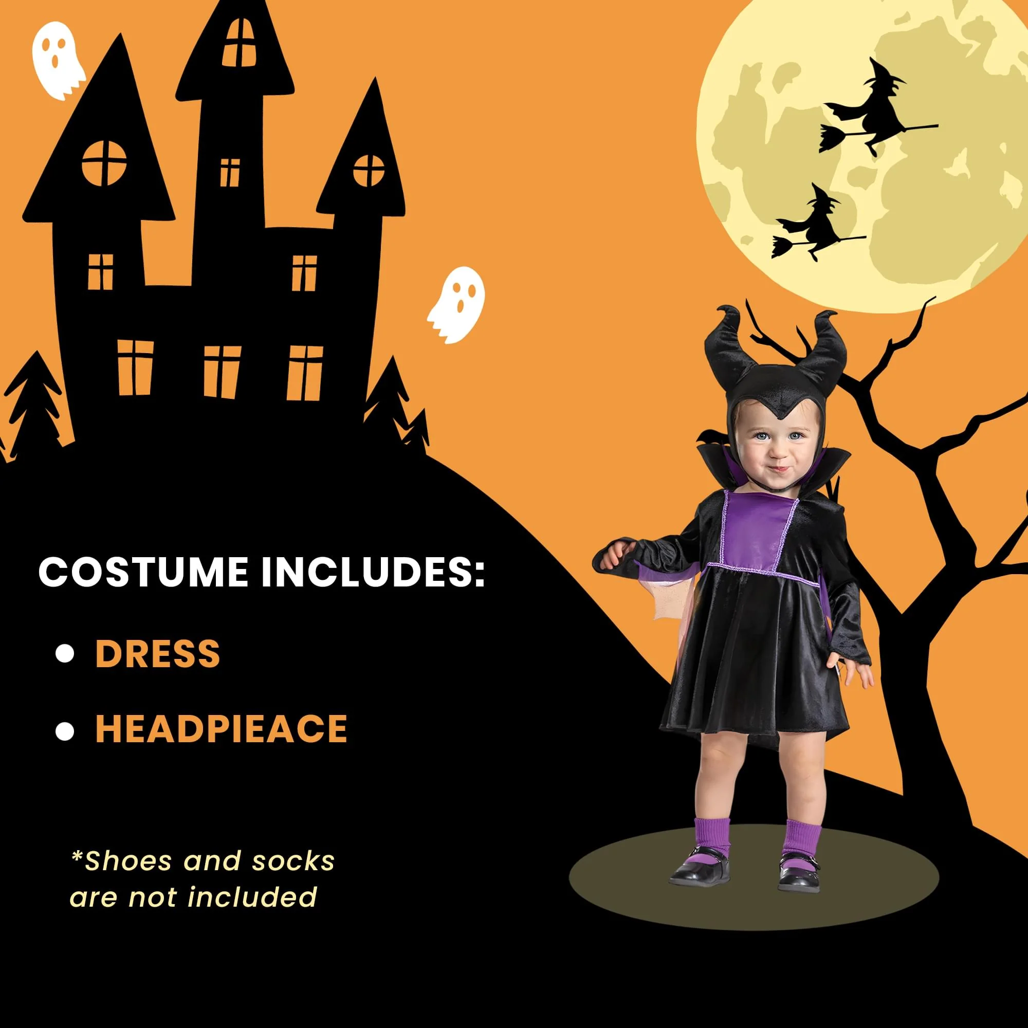 Disney Sleeping Beauty Maleficent Classic Infant Costume - Image 7