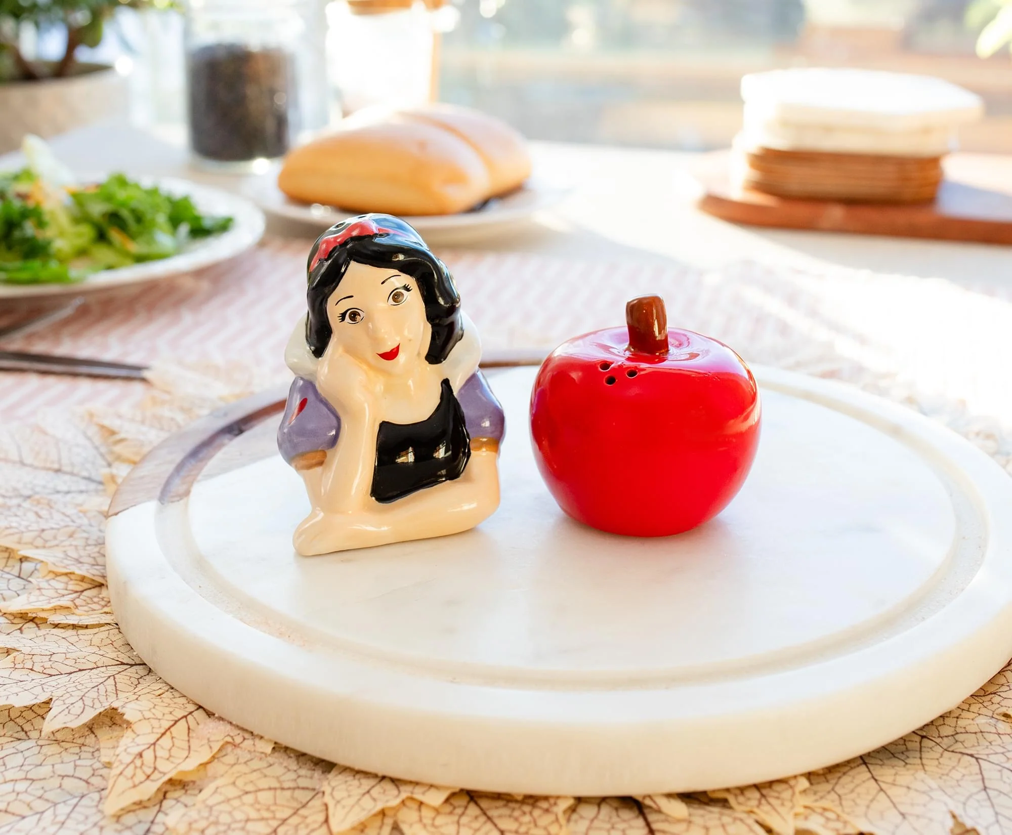 Disney Snow White and Apple Ceramic Salt and Pepper Shaker Set - Image 3