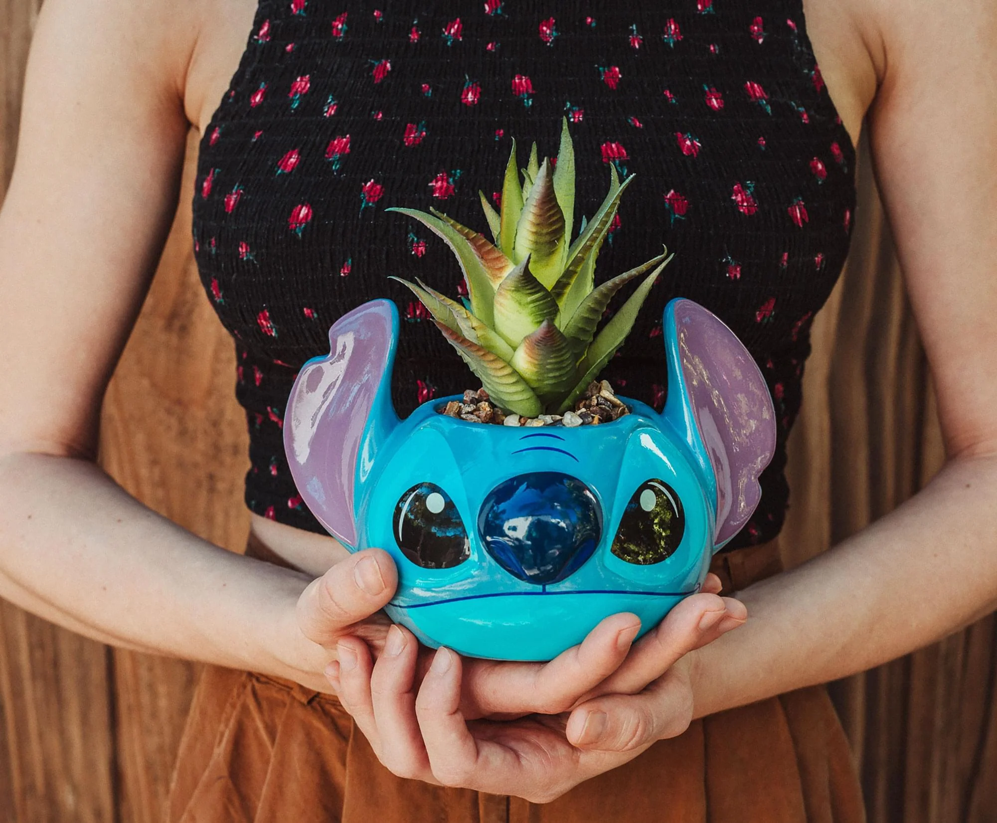 Disney Stitch Face Large Ceramic Planter | 5x5x7 Inches - Image 3