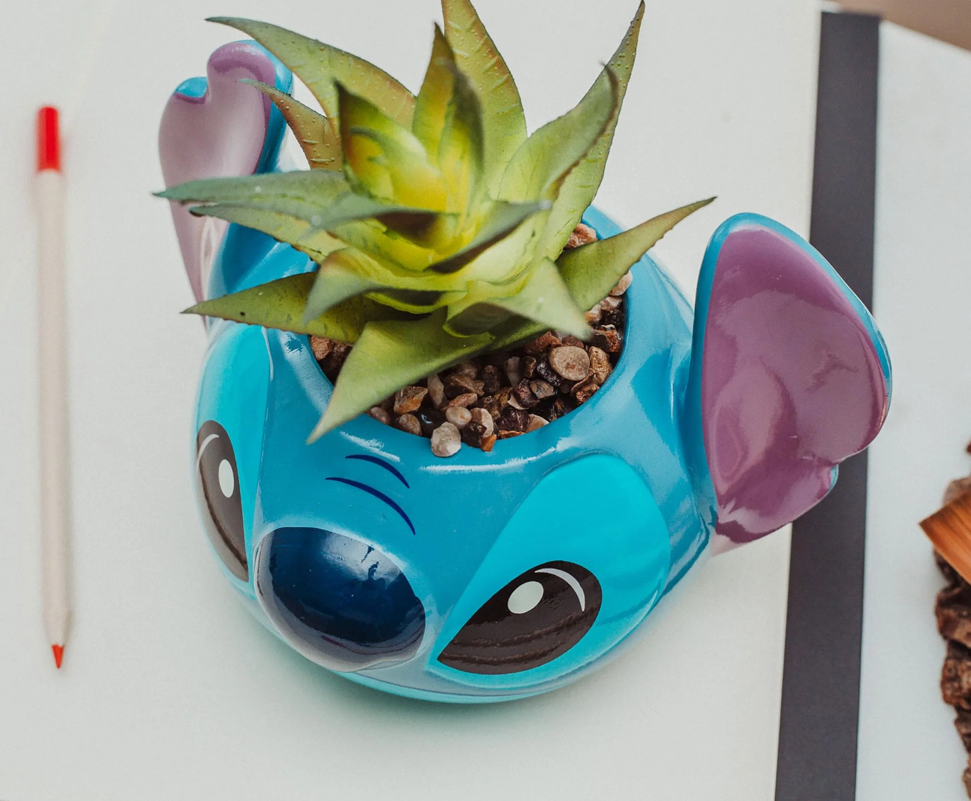 Disney Stitch Face Large Ceramic Planter | 5x5x7 Inches - Image 4
