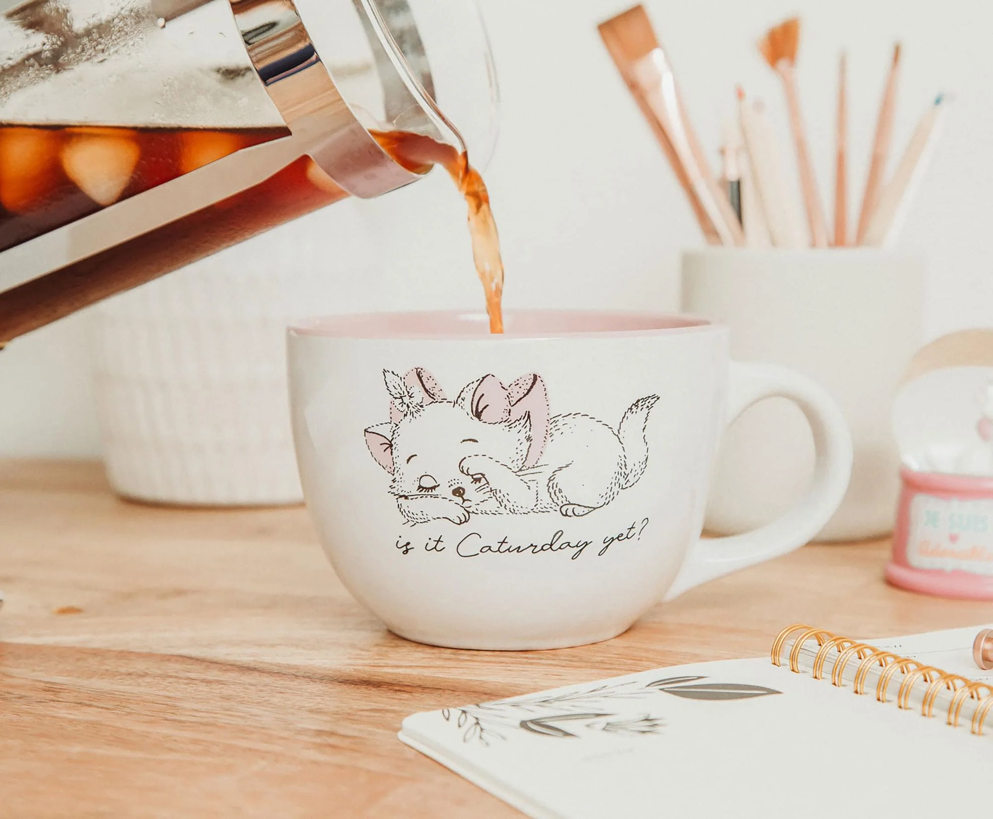 Disney The Aristocats Marie "Is It Caturday?" Ceramic Soup Mug | Holds 24 Ounces - Image 4