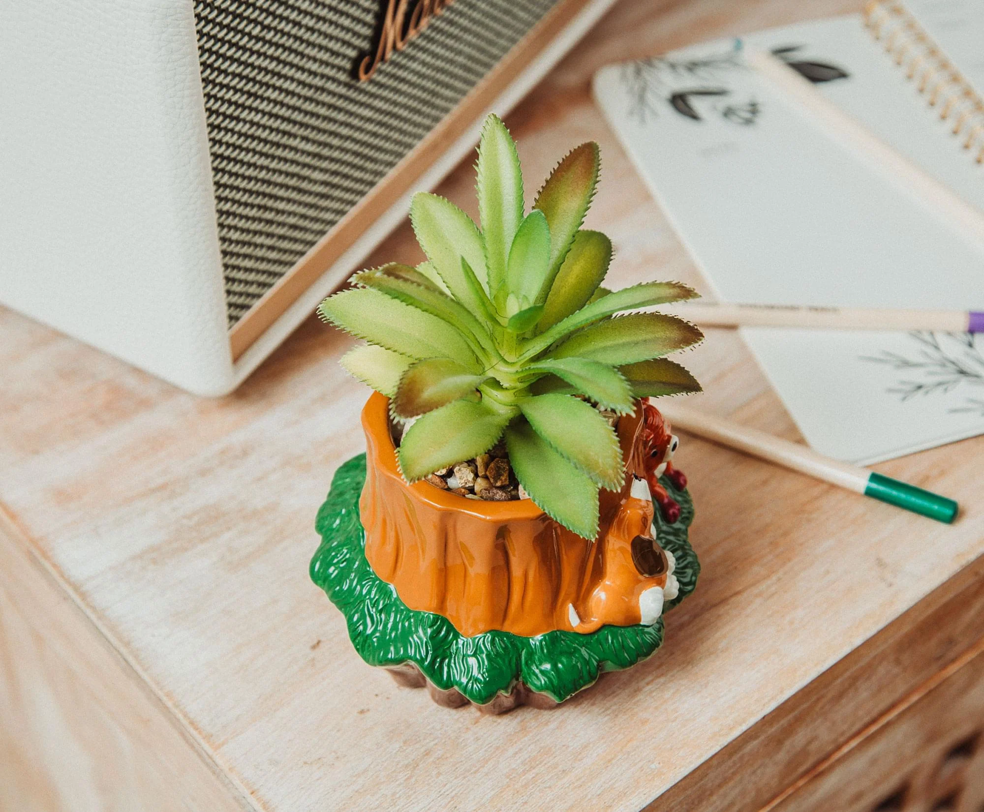 Disney The Fox and the Hound 4-Inch Mini Planter With Artificial Succulent - Image 5
