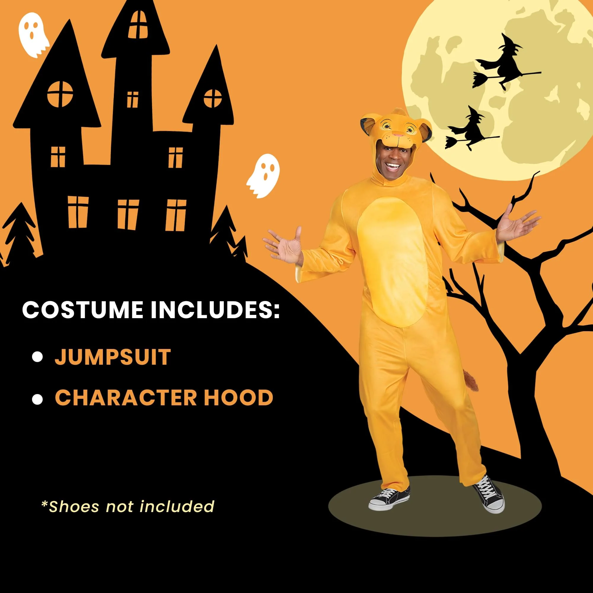 Disney The Lion King Simba Adult Costume Jumpsuit - Image 6