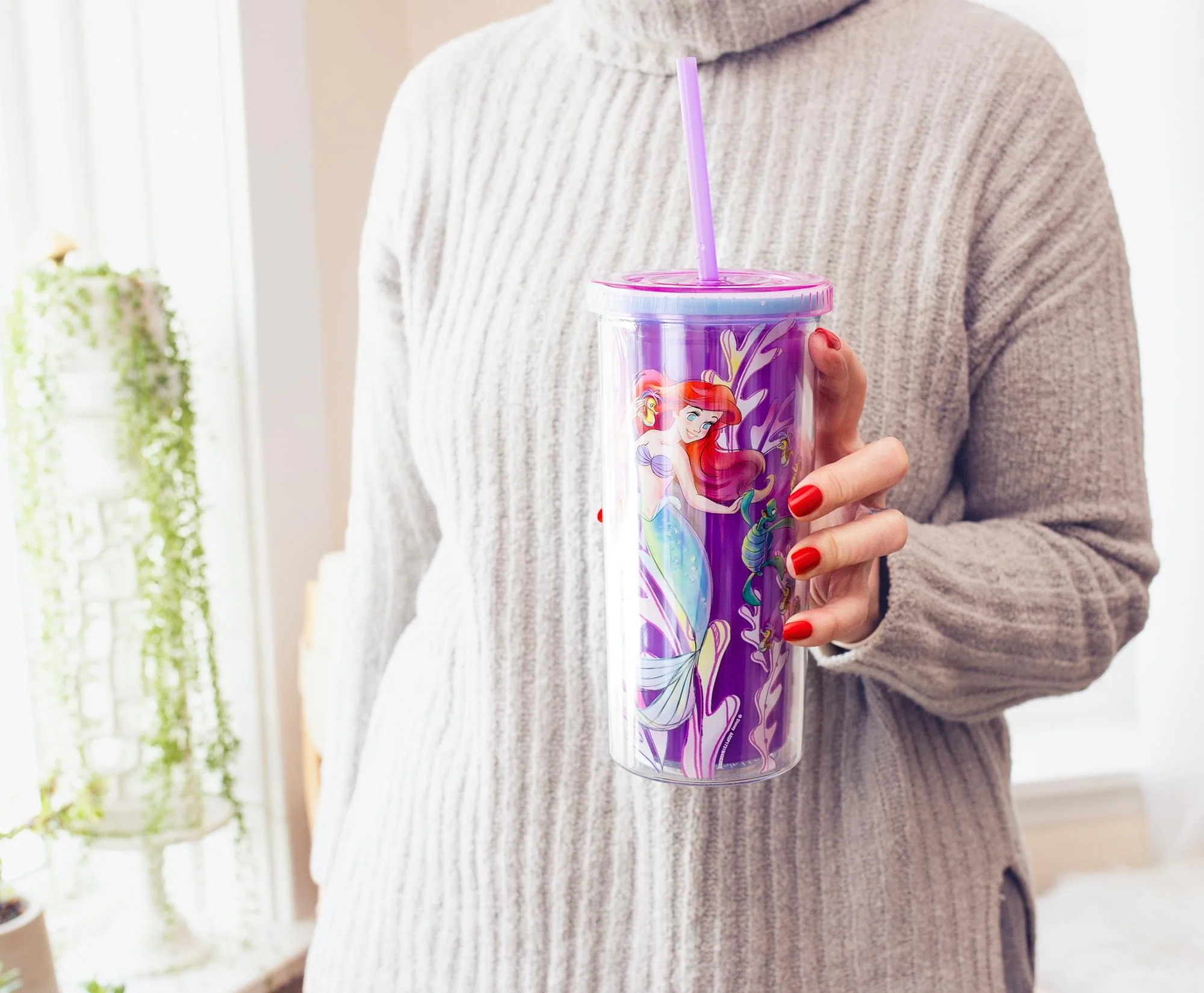 Disney The Little Mermaid Ariel and Friends Color-Changing Plastic Tumbler - Image 7