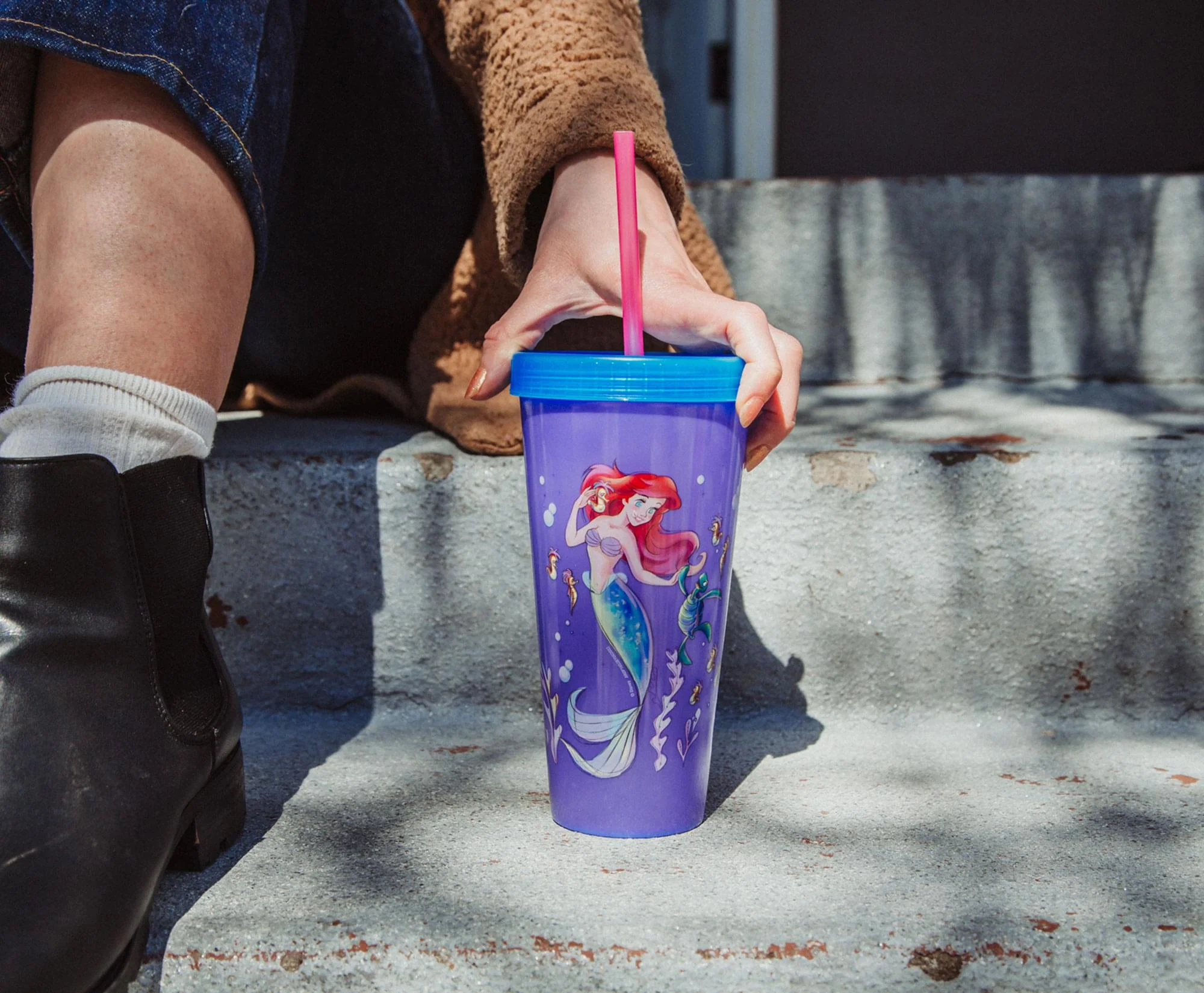 Disney The Little Mermaid Ariel Color-Changing Plastic Tumbler | 24 Ounces - Image 8