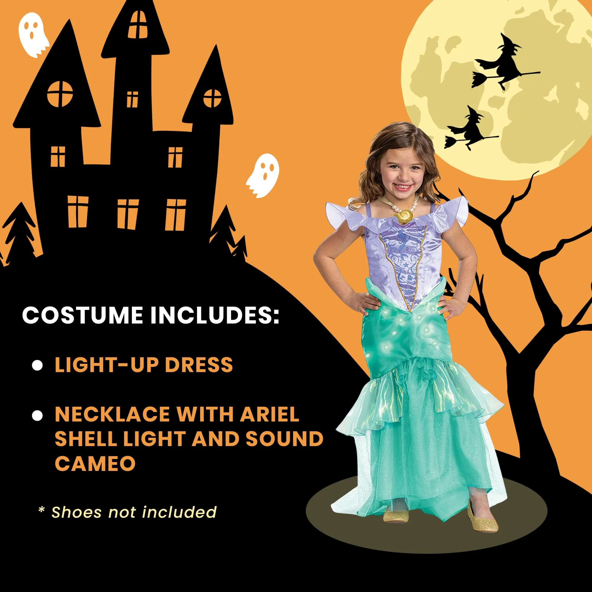 Disney The Little Mermaid Ariel Light & Sound Prestige Child Costume - Image 4