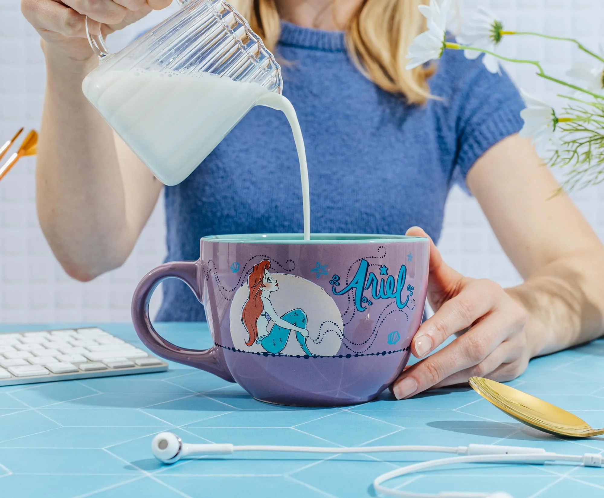 Disney The Little Mermaid Ariel Moonlight Ceramic Soup Mug | Holds 24 Ounces - Image 6