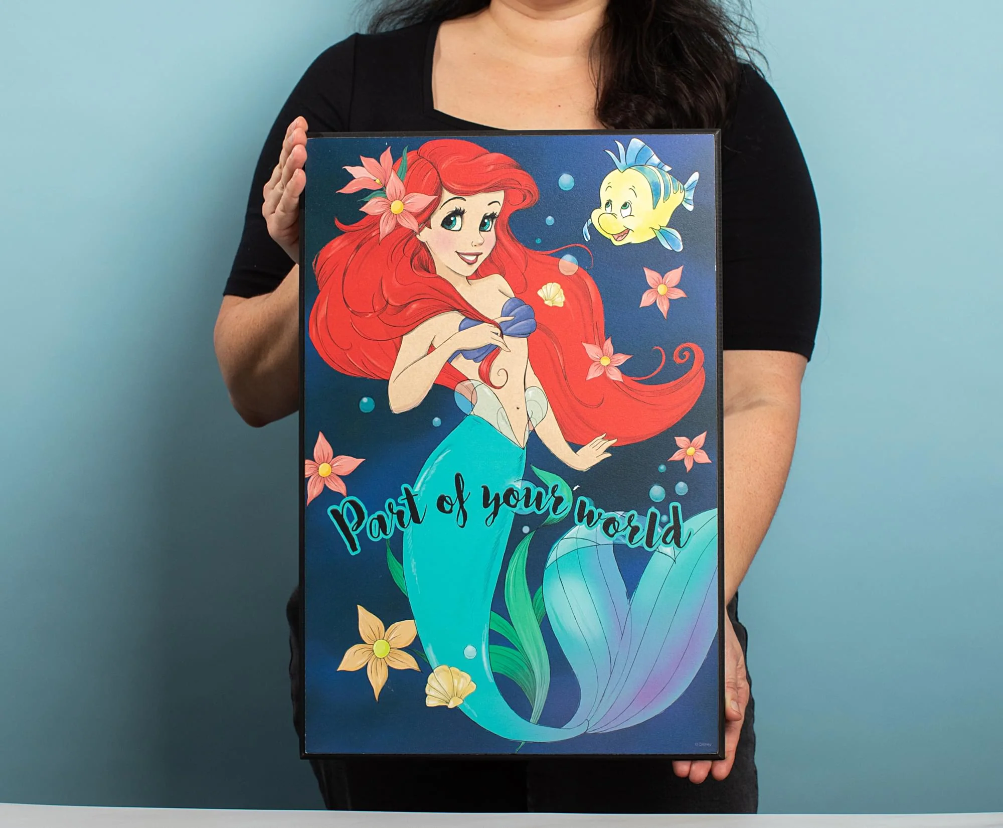 Disney The Little Mermaid "Part Of Your World" 13 x 19 Inch Hanging Wood Wall Art - Image 8