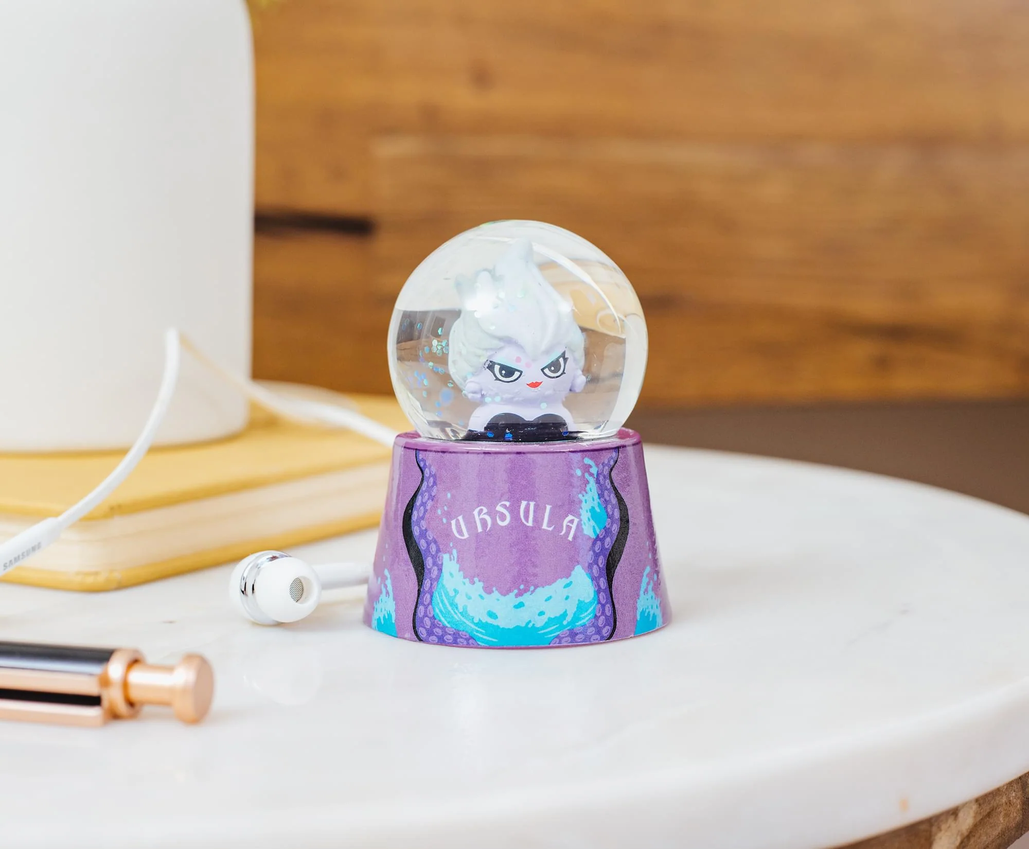 Disney The Little Mermaid Ursula Mini Light-Up Snow Globe | 3 Inches Tall - Image 4