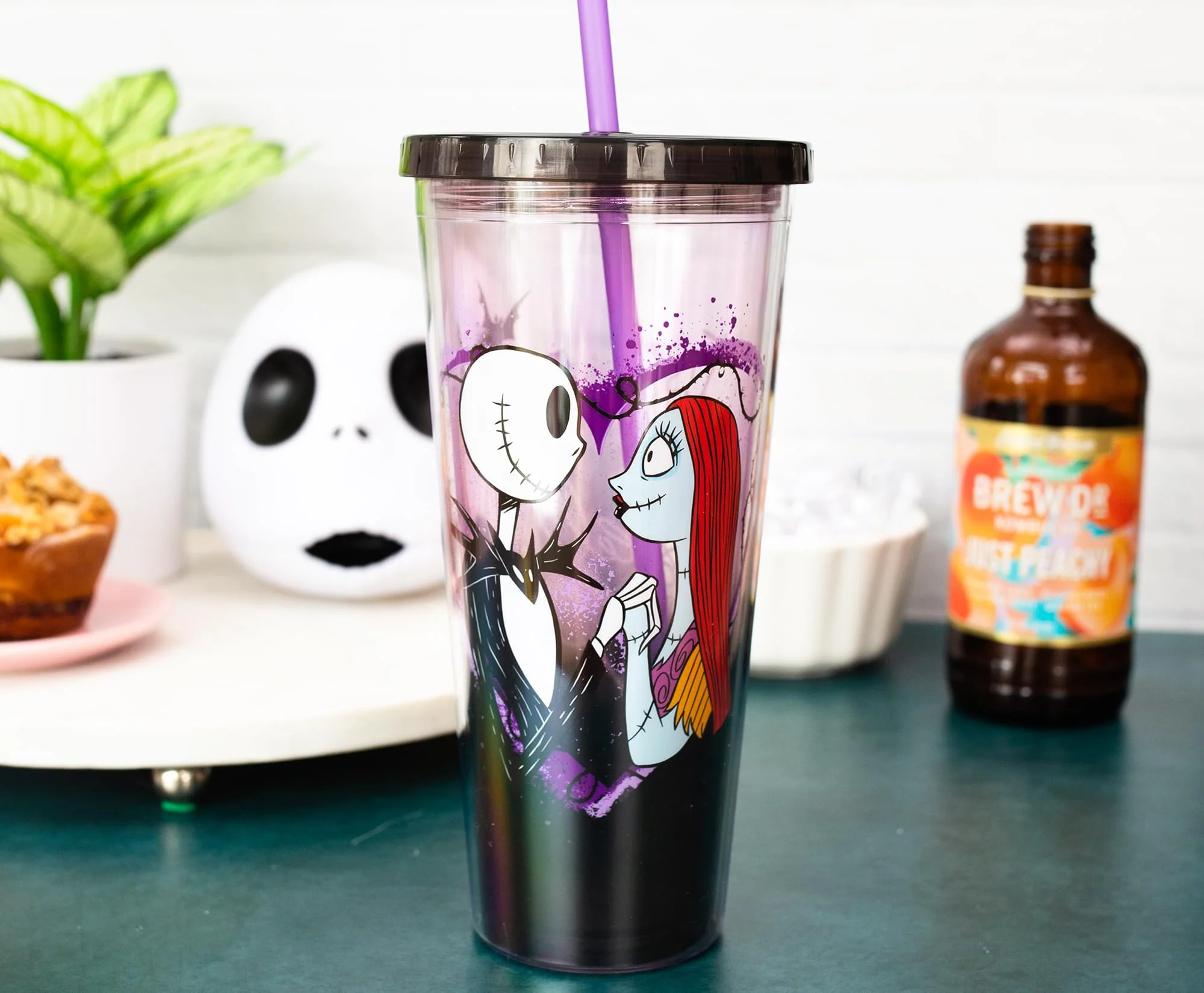 Disney The Nightmare Before Christmas Acrylic Carnival Cup with Lid and Straw - Image 3