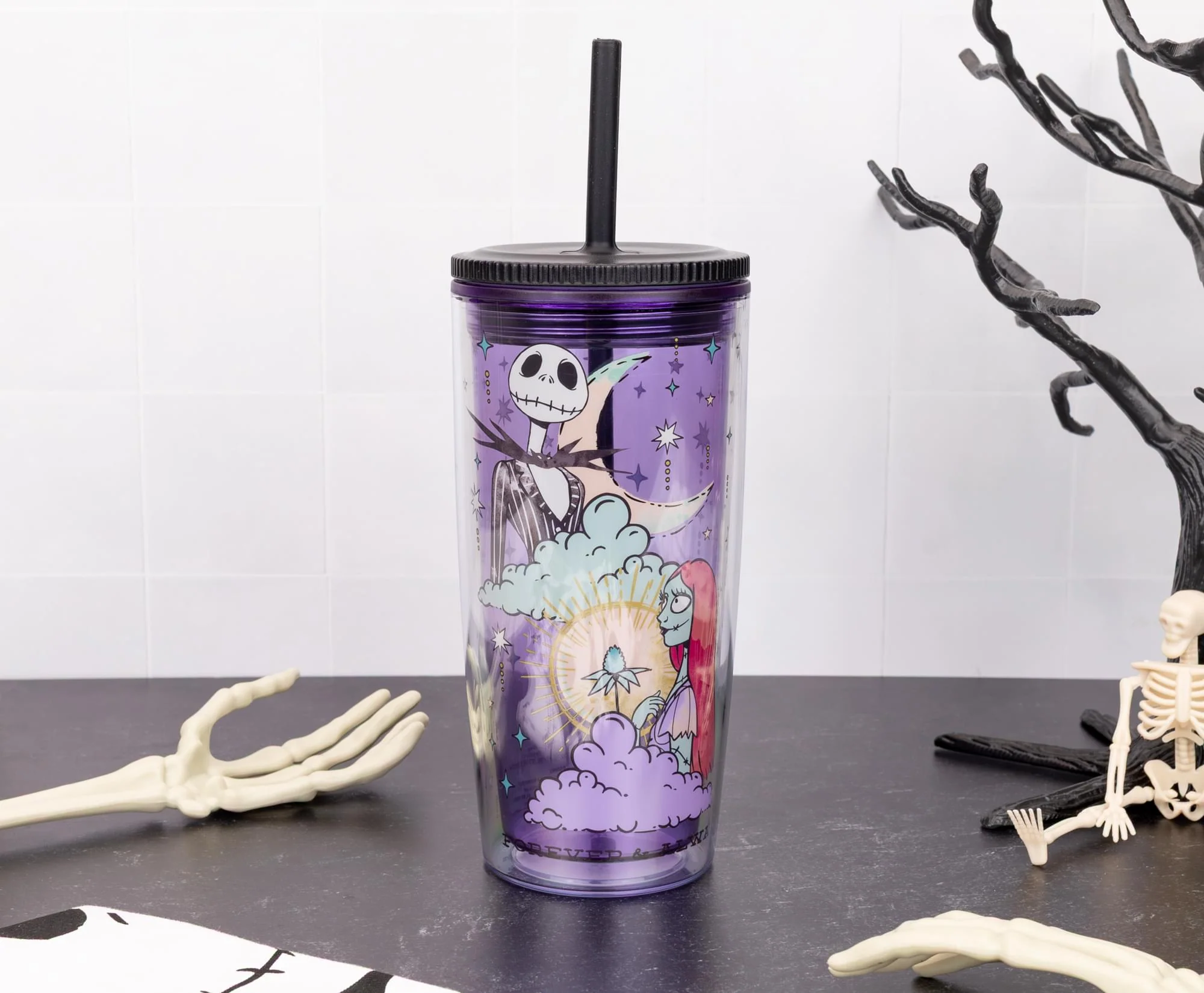 Disney The Nightmare Before Christmas "Forever and Always" 20-Ounce Tumbler - Image 4