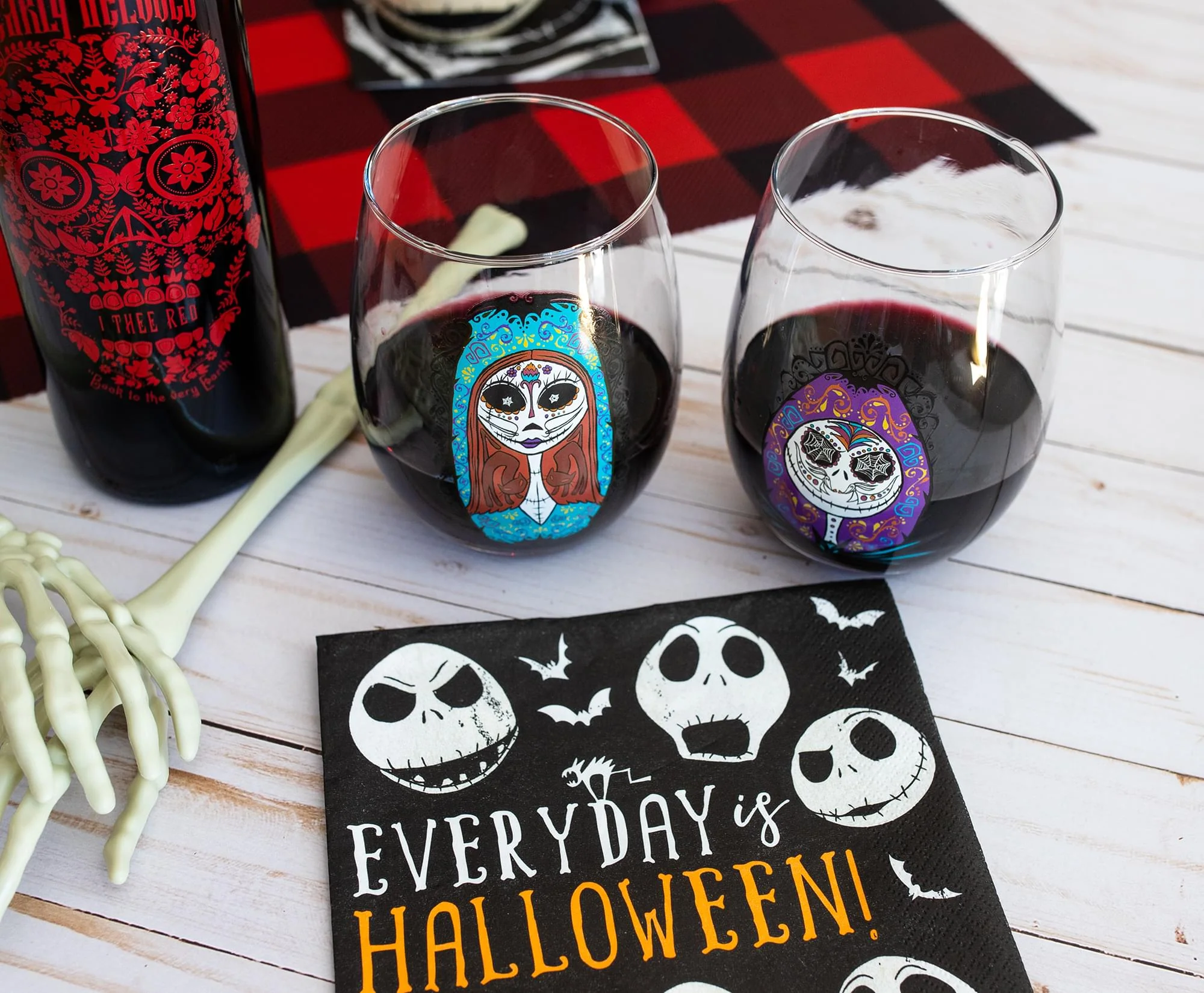 Disney The Nightmare Before Christmas Jack and Sally Stemless Glass Set - Image 6