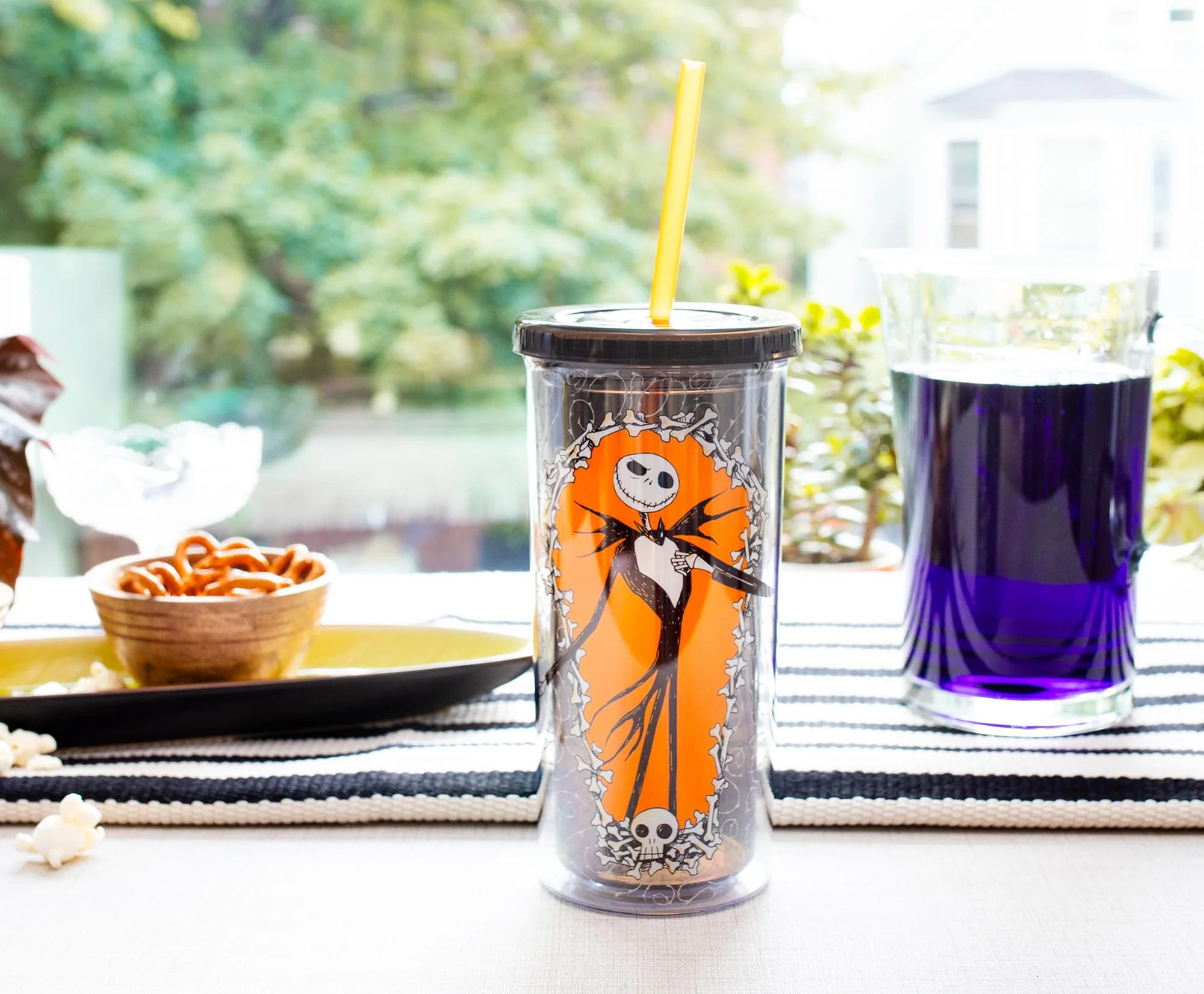 Disney The Nightmare Before Christmas Jack Carnival Cup With Lid and Straw - Image 3