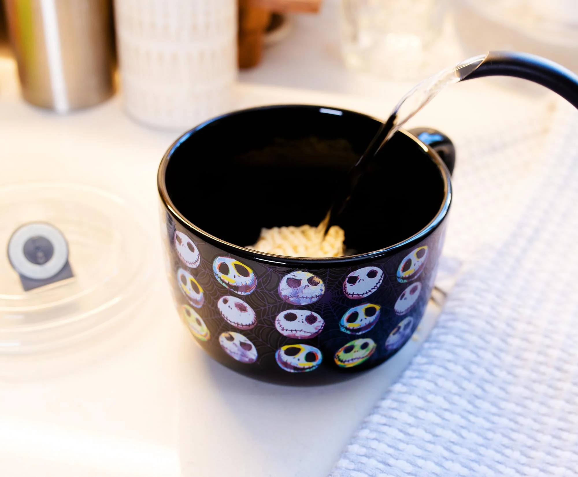 Disney The Nightmare Before Christmas Jack Expressions Ceramic Soup Mug with Lid - Image 4