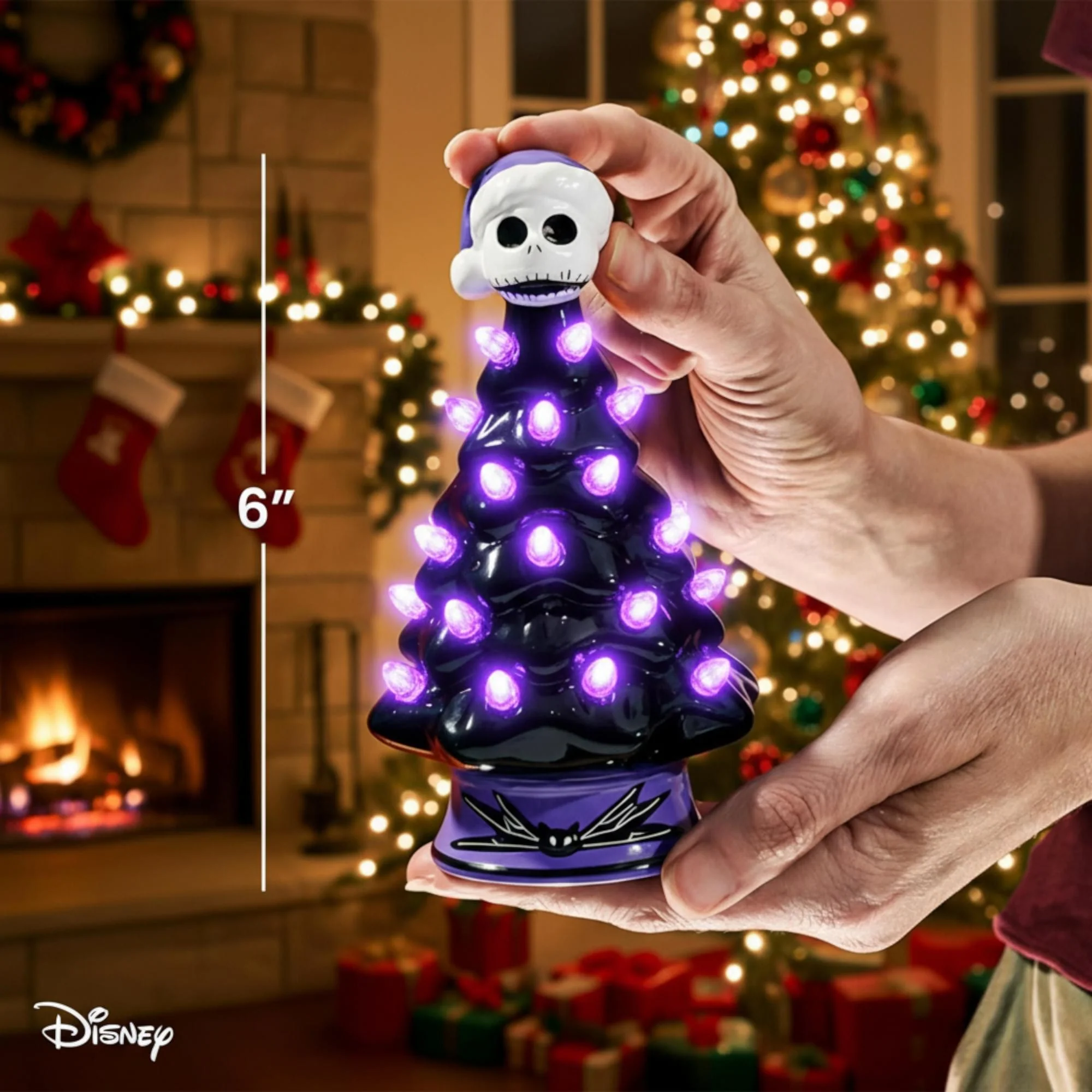 Disney The Nightmare Before Christmas Jack Light-Up Ceramic Christmas Tree - Image 8
