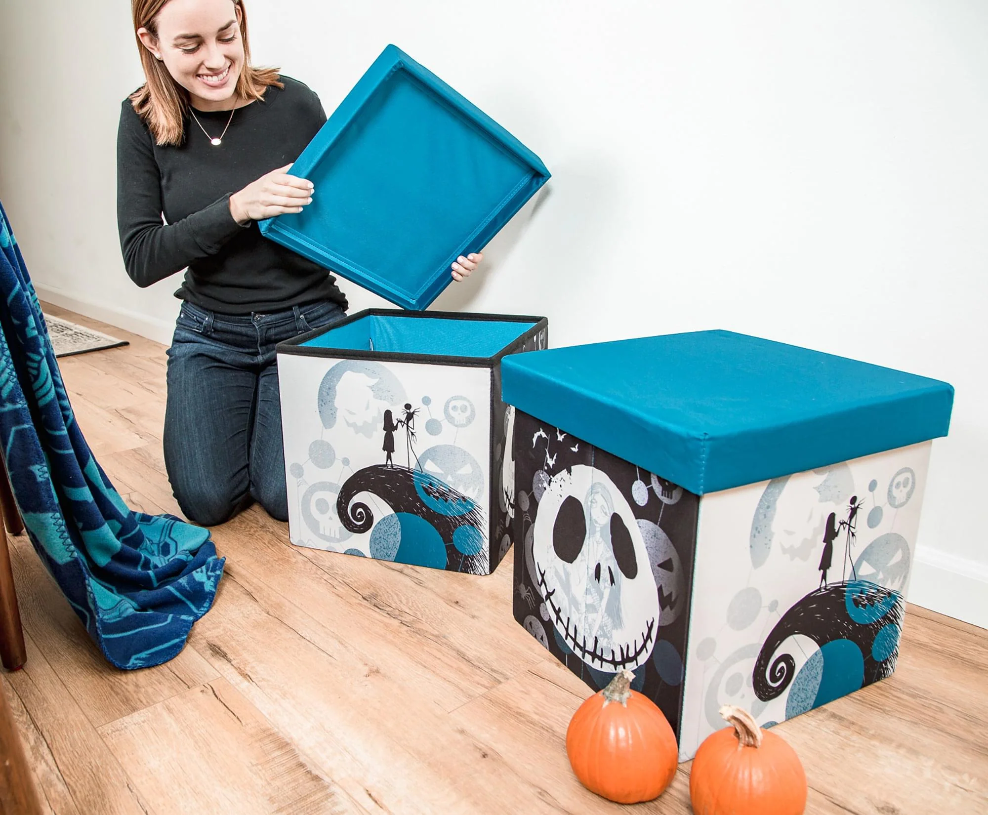 Disney The Nightmare Before Christmas Jack & Sally Storage Bins | Set of 2 - Image 3