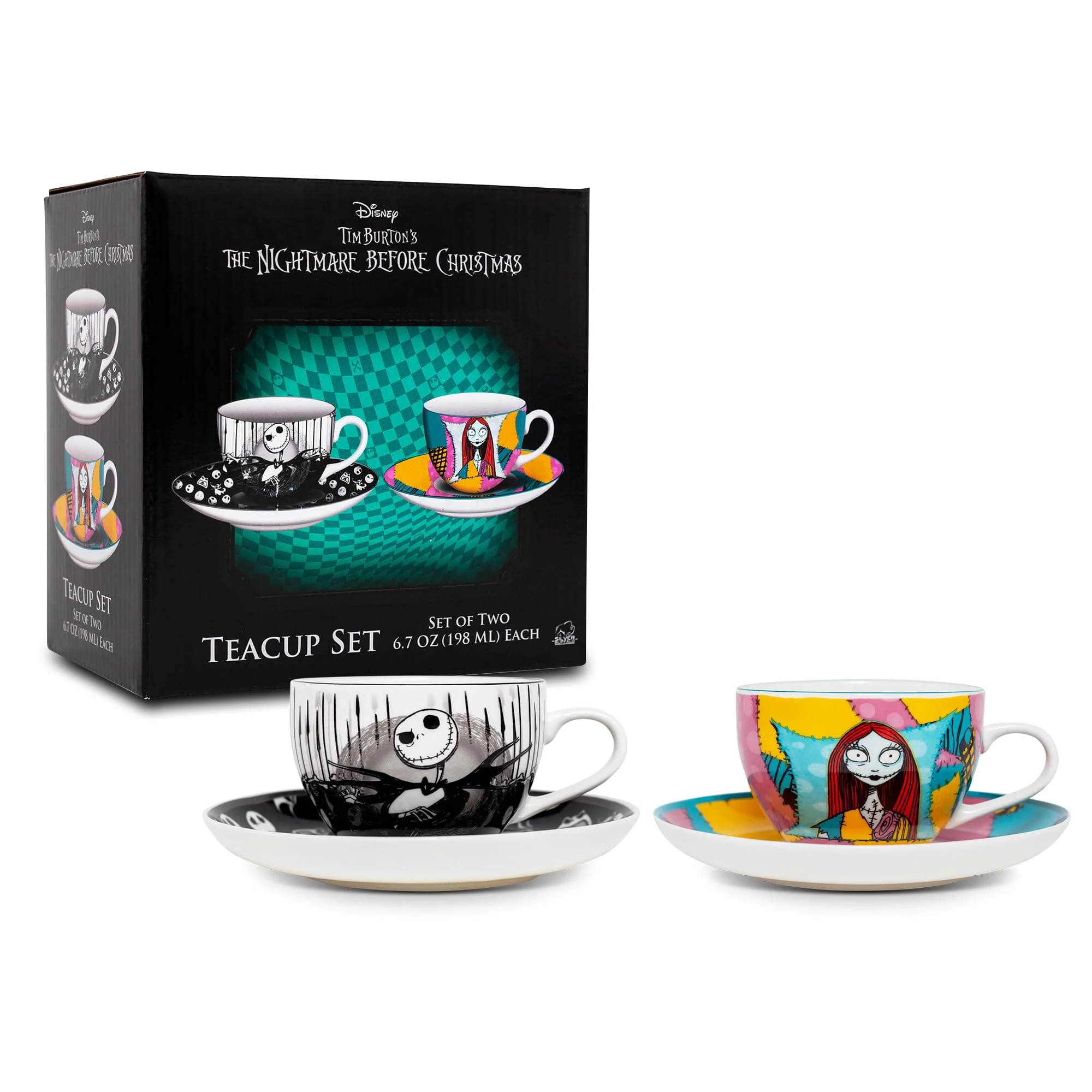 Disney The Nightmare Before Christmas Jack & Sally Teacup and Saucer | Set of 2 - Image 2
