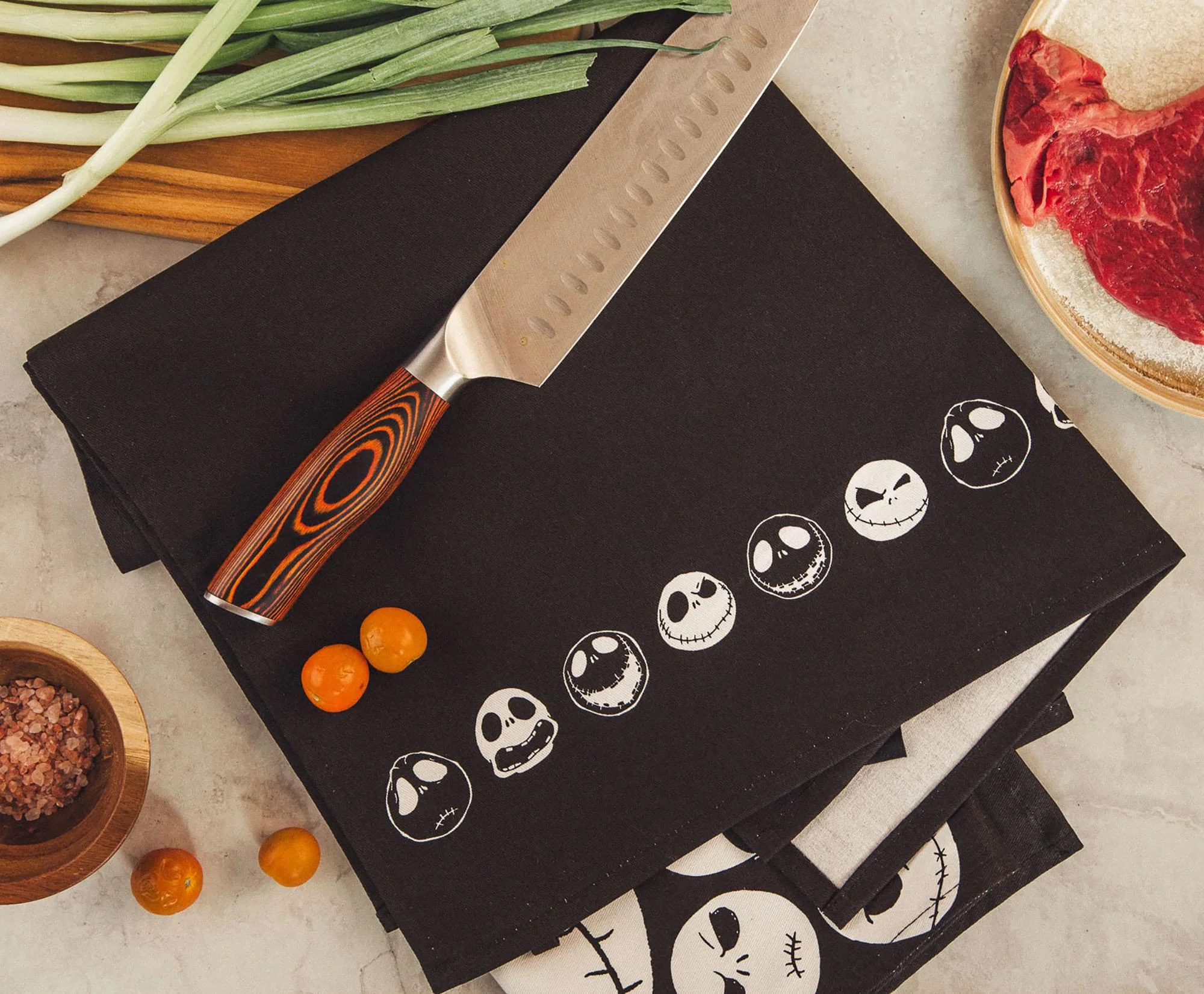 Disney The Nightmare Before Christmas Jack Skellington Faces Kitchen Towel Set - Image 3
