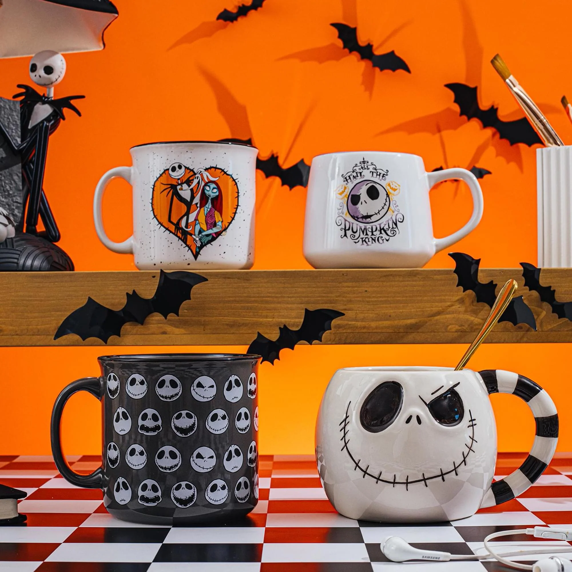 Disney The Nightmare Before Christmas Jack, Zero, and Sally 20-Ounce Camper Mug - Image 9