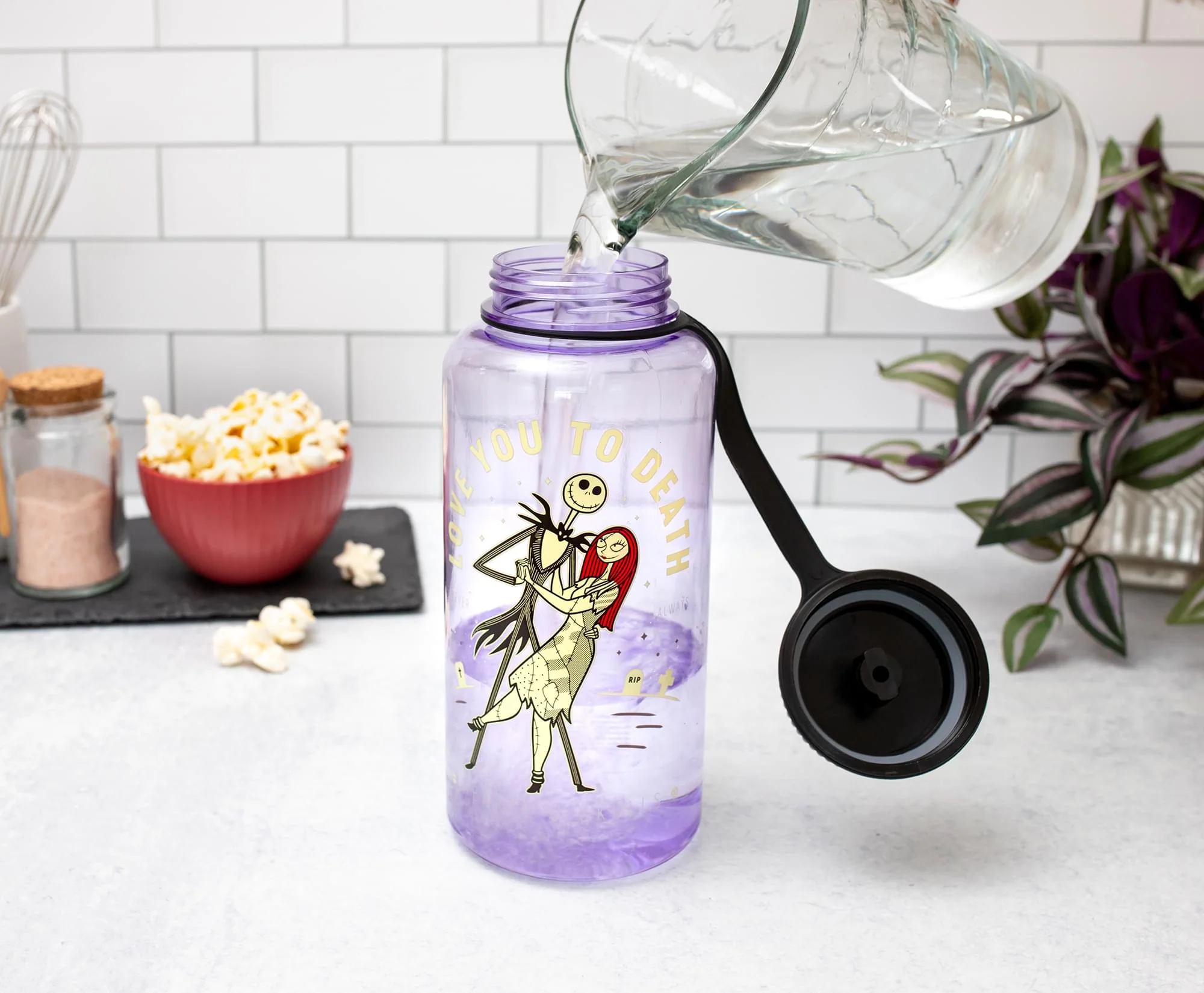 Disney The Nightmare Before Christmas "Love You To Death" 34-Ounce Water Bottle - Image 6