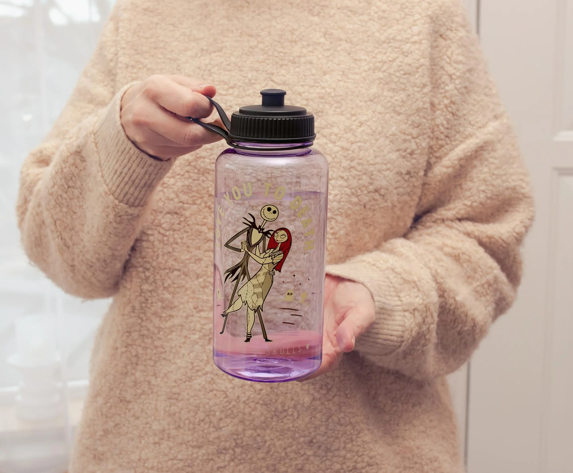 Disney The Nightmare Before Christmas "Love You To Death" 34-Ounce Water Bottle - Image 7
