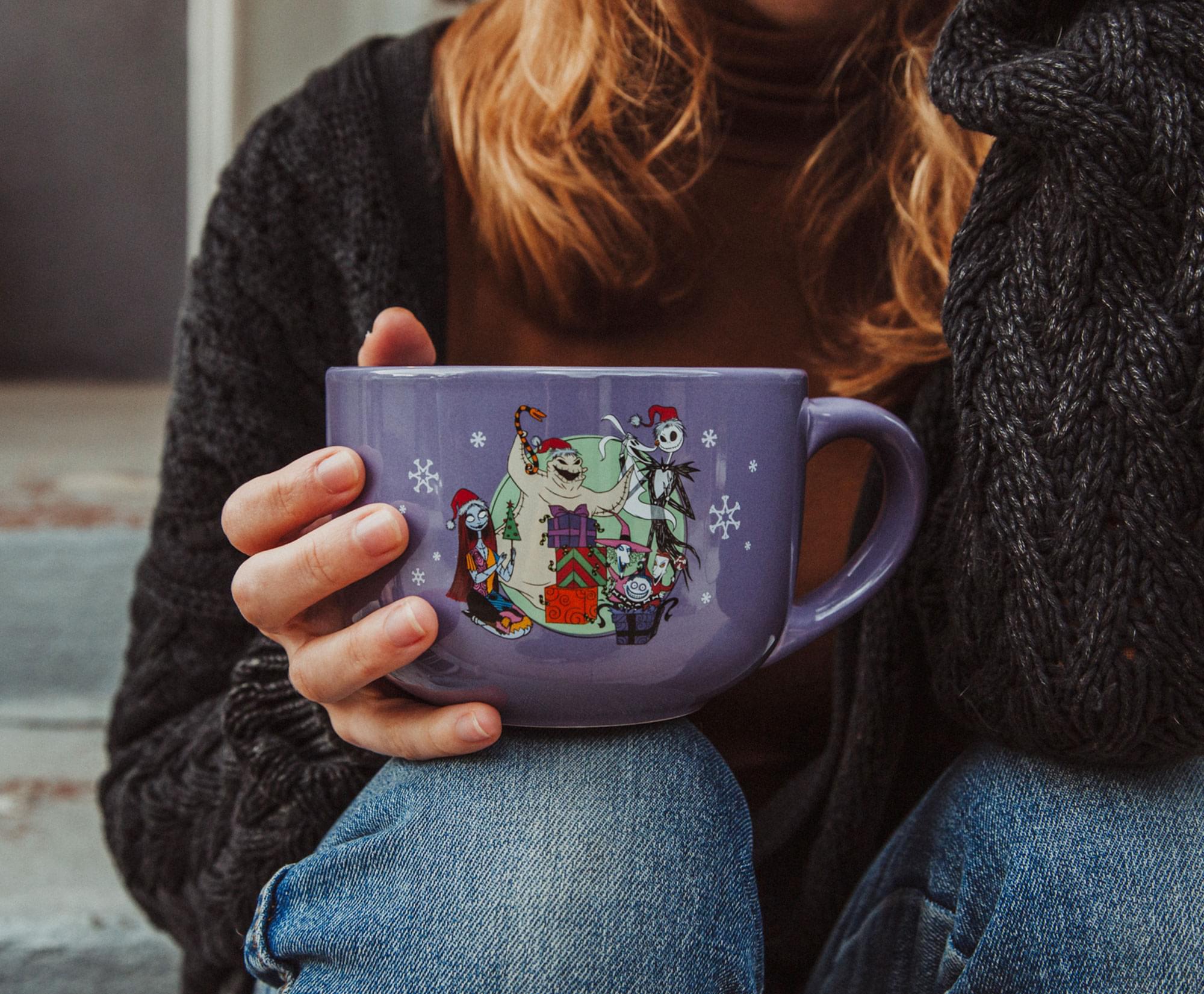 Disney The Nightmare Before Christmas "Merry Scary" Ceramic Soup Mug With Lid - Image 6