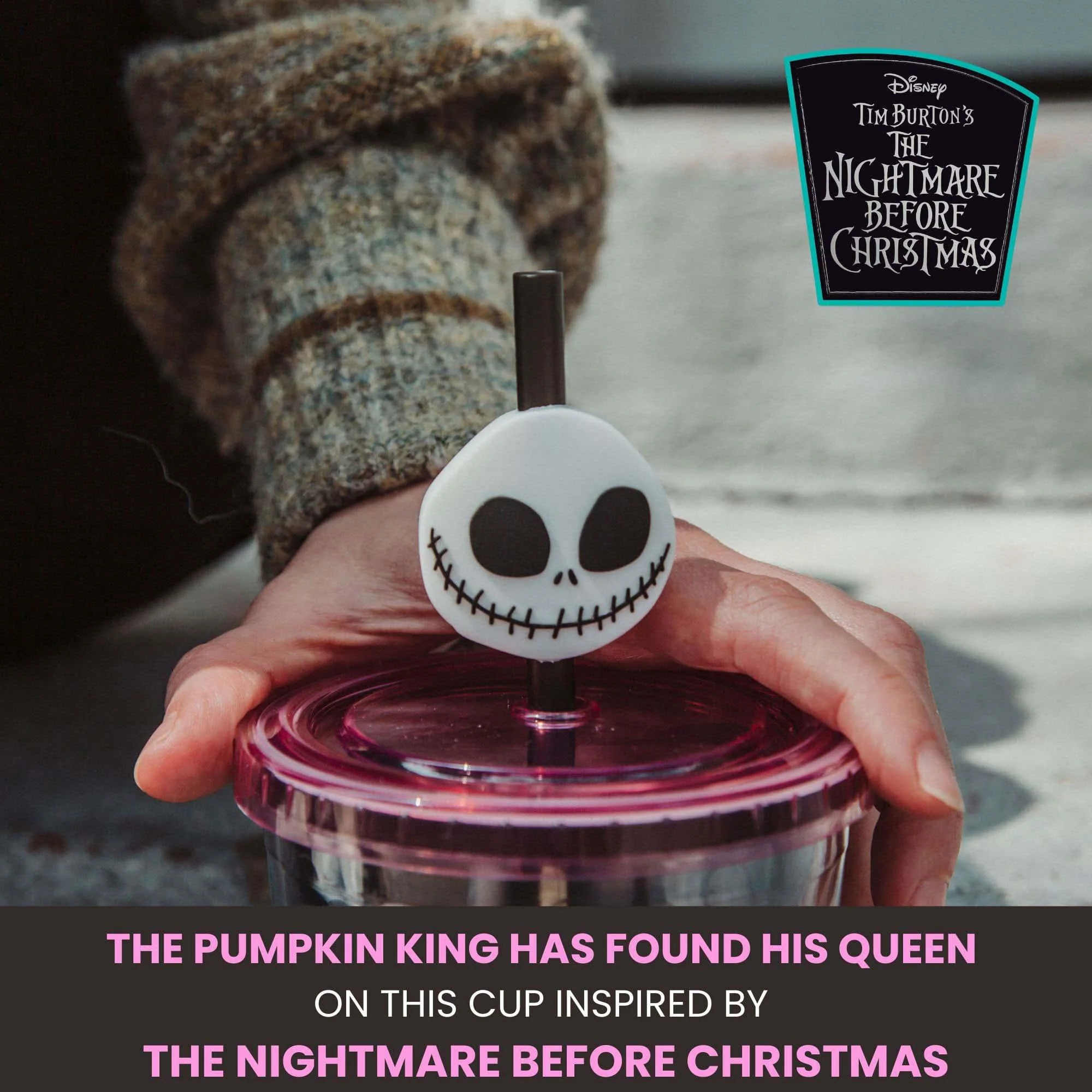 Disney The Nightmare Before Christmas "Misfit" Carnival Cup with Lid and Straw - Image 3